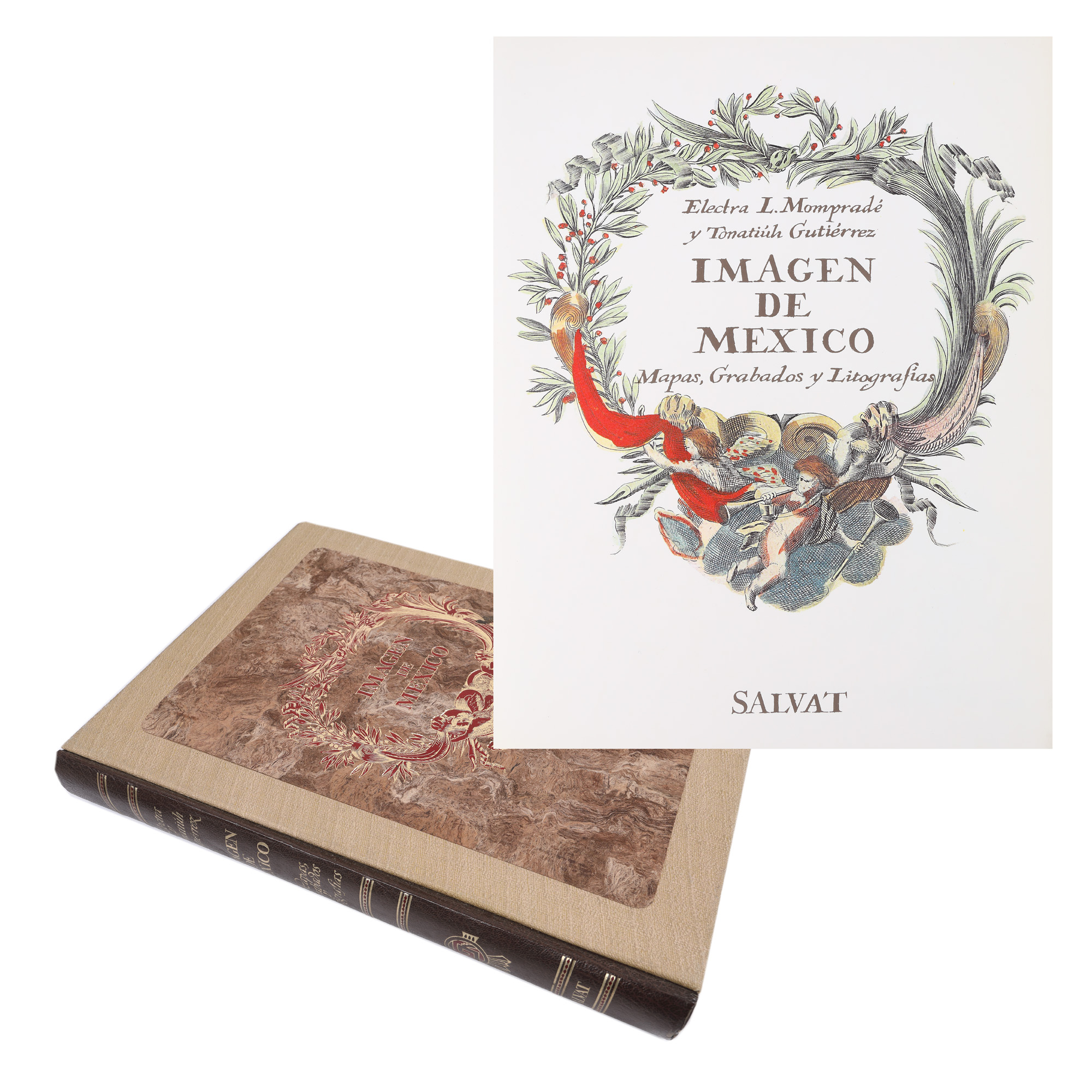 "Imaginile Mexicului" ("Images of Mexico") by Electra L. Mompradé și Tonatiúh Gutiérrez, Mexico, 1976, with 12 lithographs illustrating maps, bibliophile copy, comes from the collection of former Foreign Minister George Macovescu