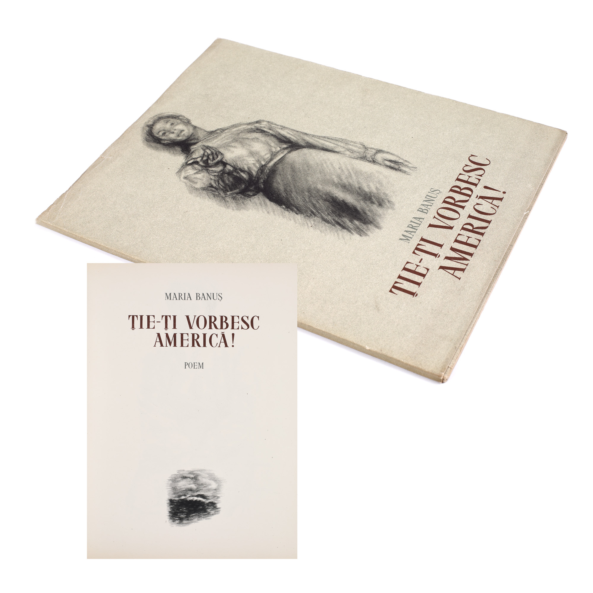 ”Ție-ți vorbesc Americă!”, de Maria Banuș, București, 1955, cu 26 de ilustrații de Florica Cordescu, provine din colecția poetului avangardist Sașa Pană