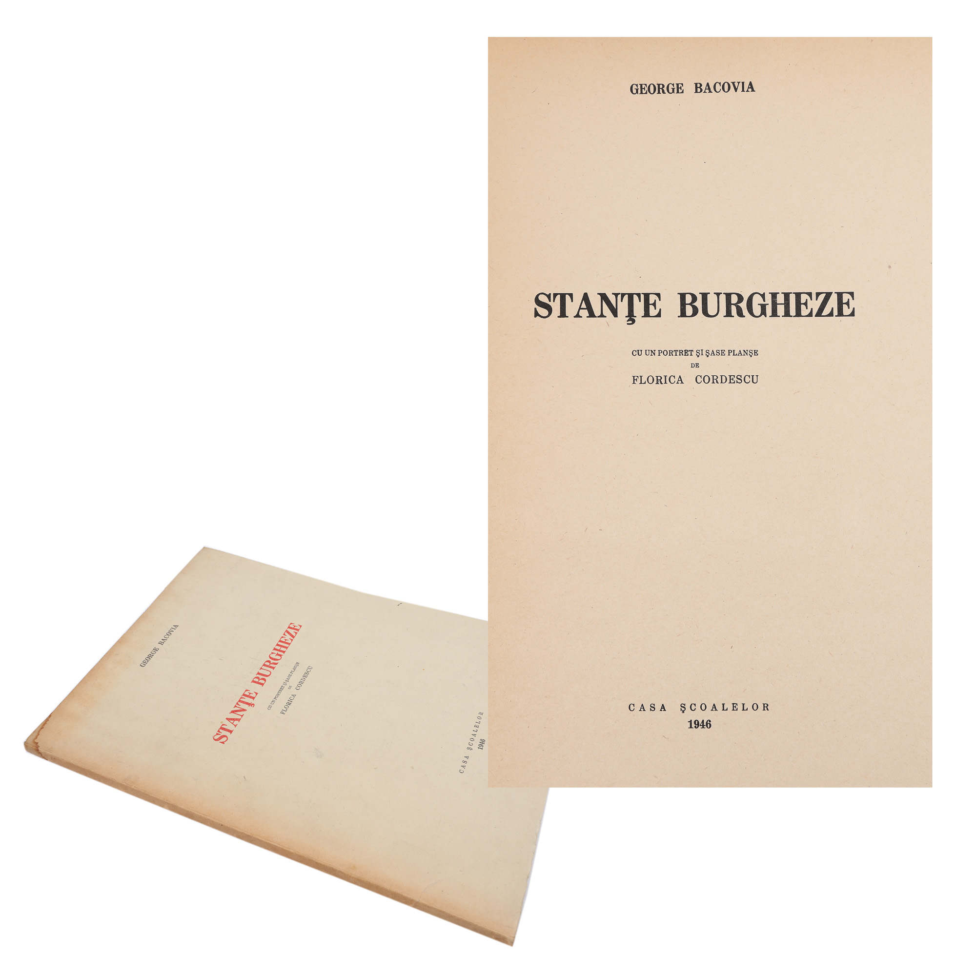 ”Stanțe burgheze”, de George Bacovia, ediție princeps, București, 1946
