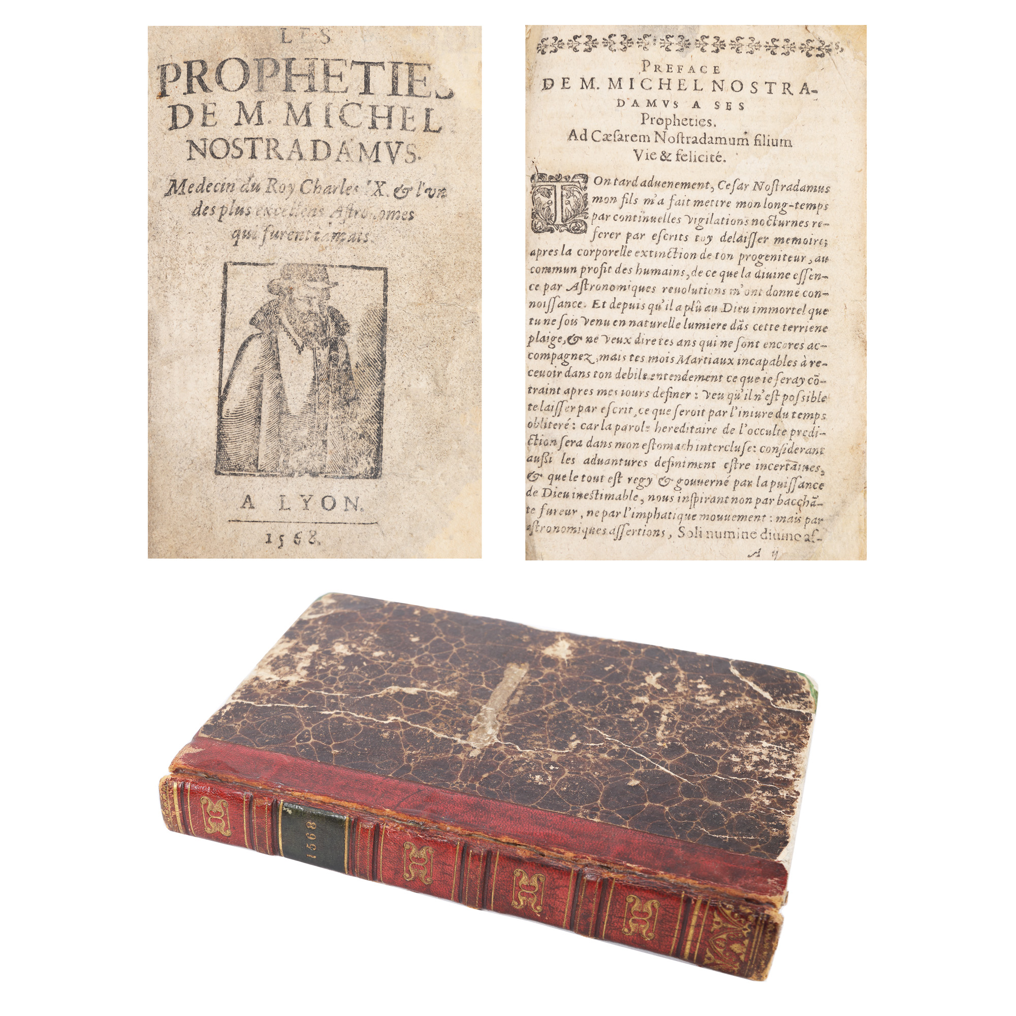 ”Profețiile (lui Nostradamus)”, de Michel de Nostradame, franceză, Lyon, 1568, de colecție