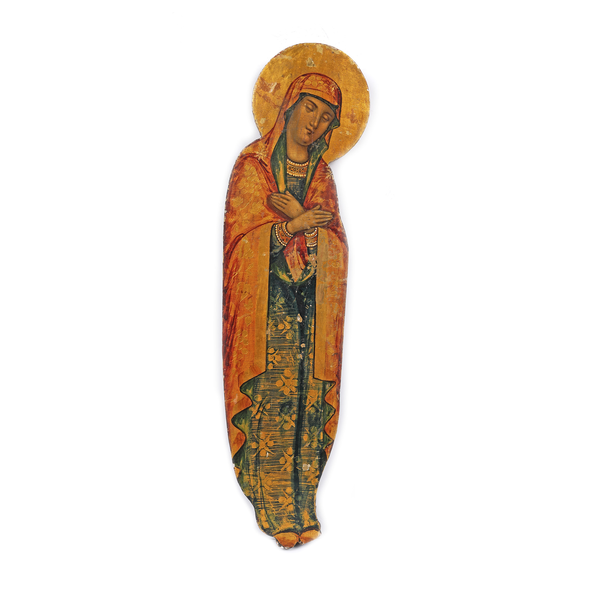 Pilgrimage icon, on wood, "Virgin Mary", Russian school, approx. 1878, extremely rare item, from the collection of writer Vania Gherginescu