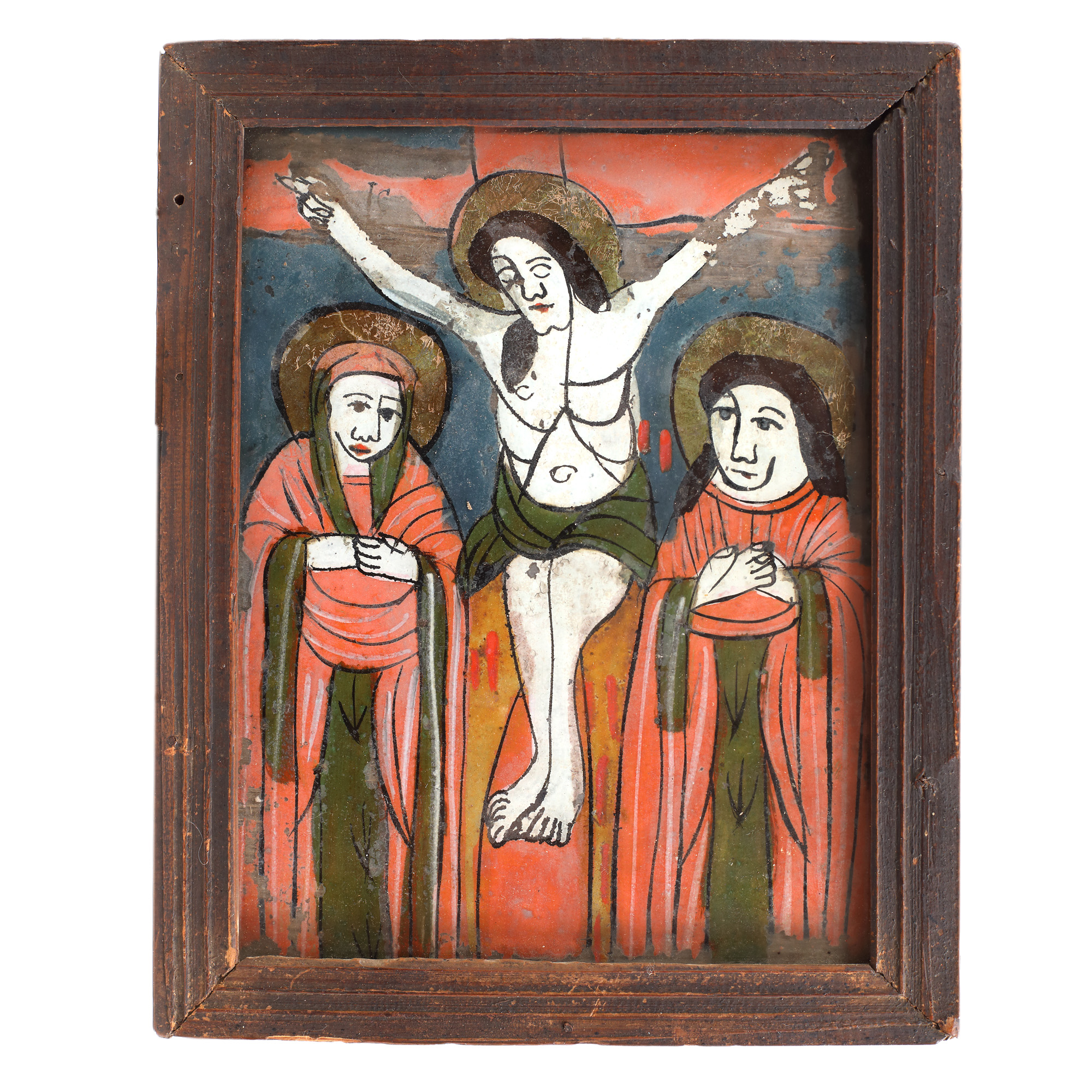 Icon on glass, "The Crucifixion of The Lord", Nicula workshop, second half of the 19th century