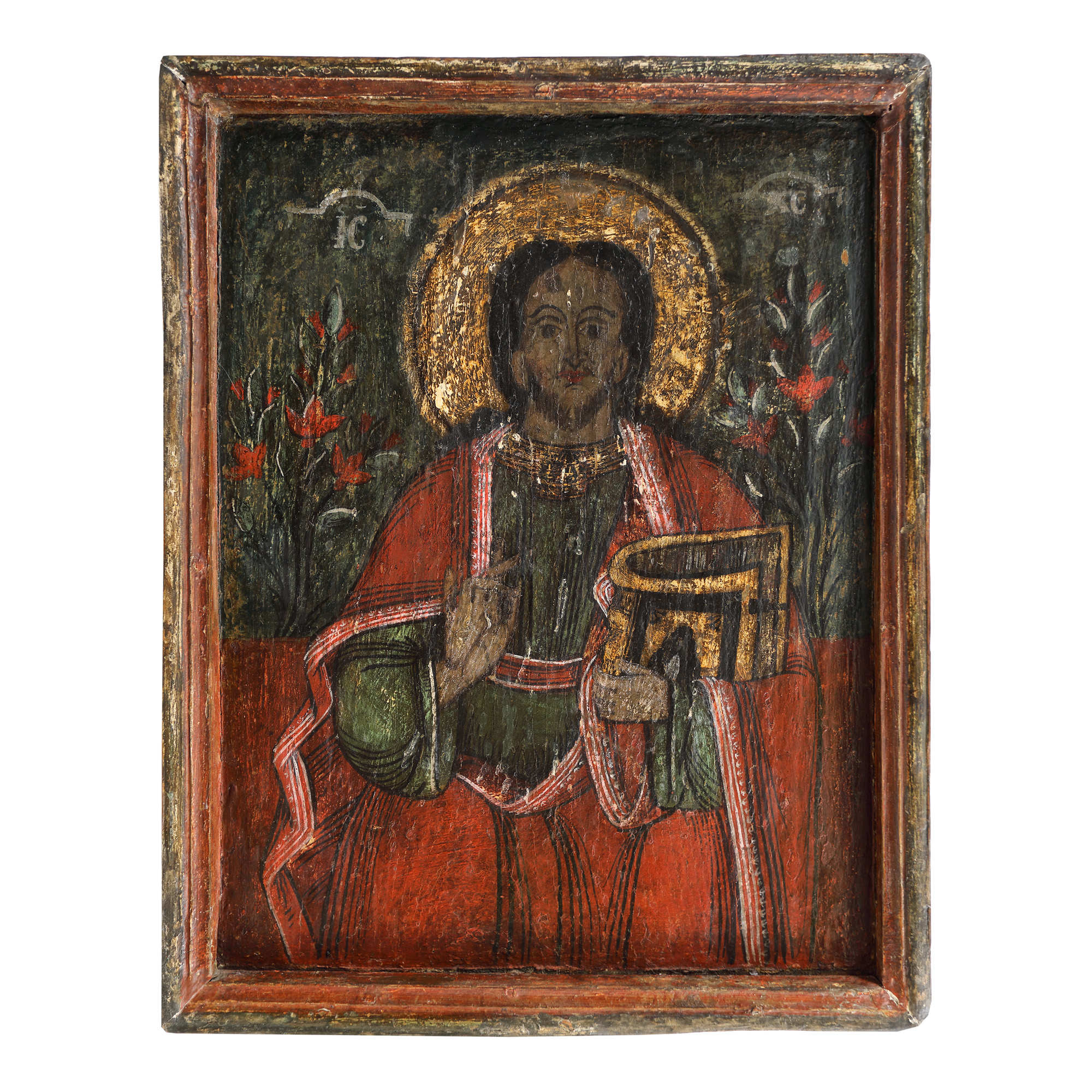 Icon on wood, "Jesus Pantocrator", Transylvanian school, the last decades of the 18th century