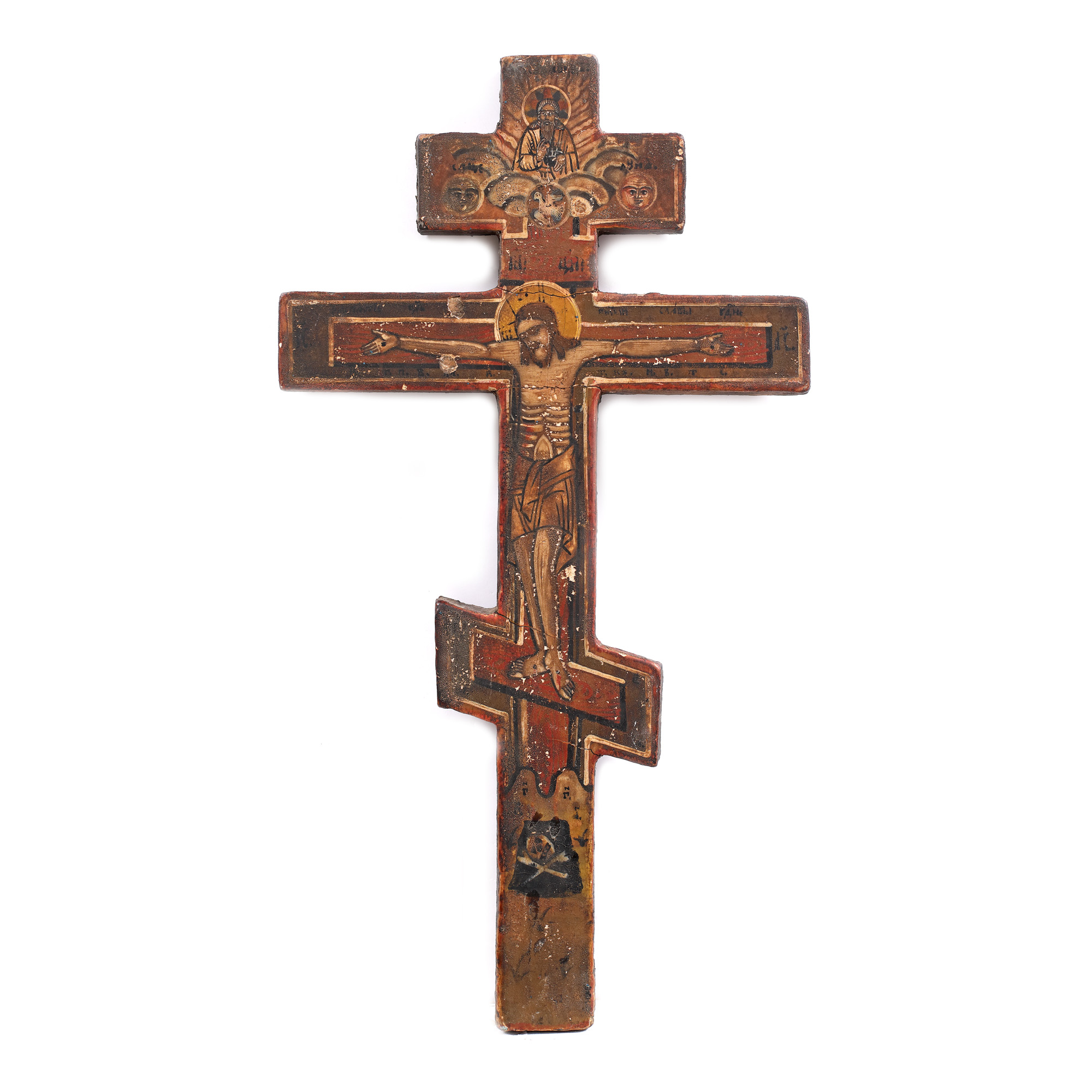 Cruce pictată cu scena ”Răstignirii”, atelier rusesc, jumătatea sec. XIX