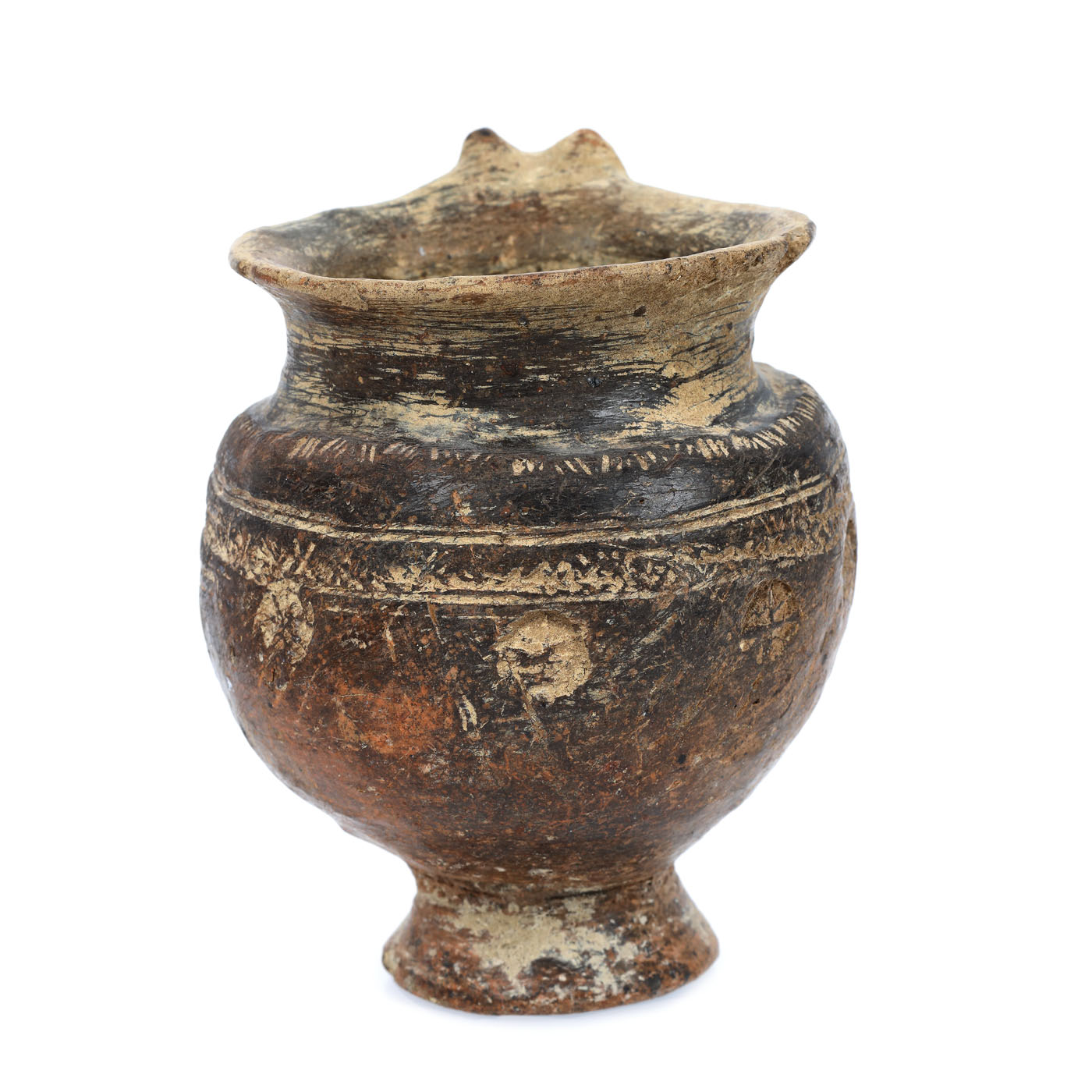 Ceramic pitcher decorated with incisions and solar symbols, Canaan, second half of the 2nd millenium BCE, rare collectible