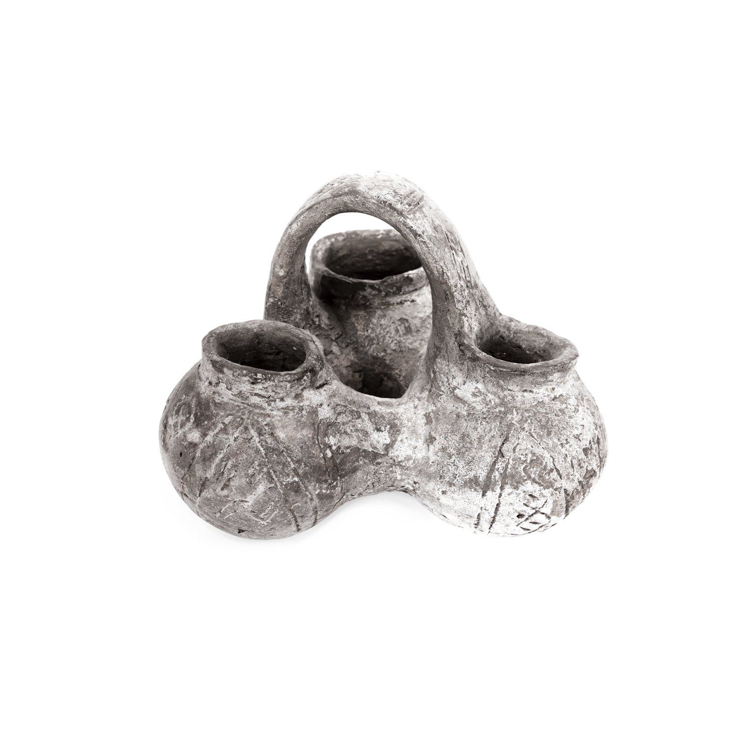 Interesant vas pentru incantaţii, decorat cu simboluri, Canaan, epoca bronzului (sfârșitul mileniului III-începutul mileniului II î.e.n.), piesă foarte rară, de colecție