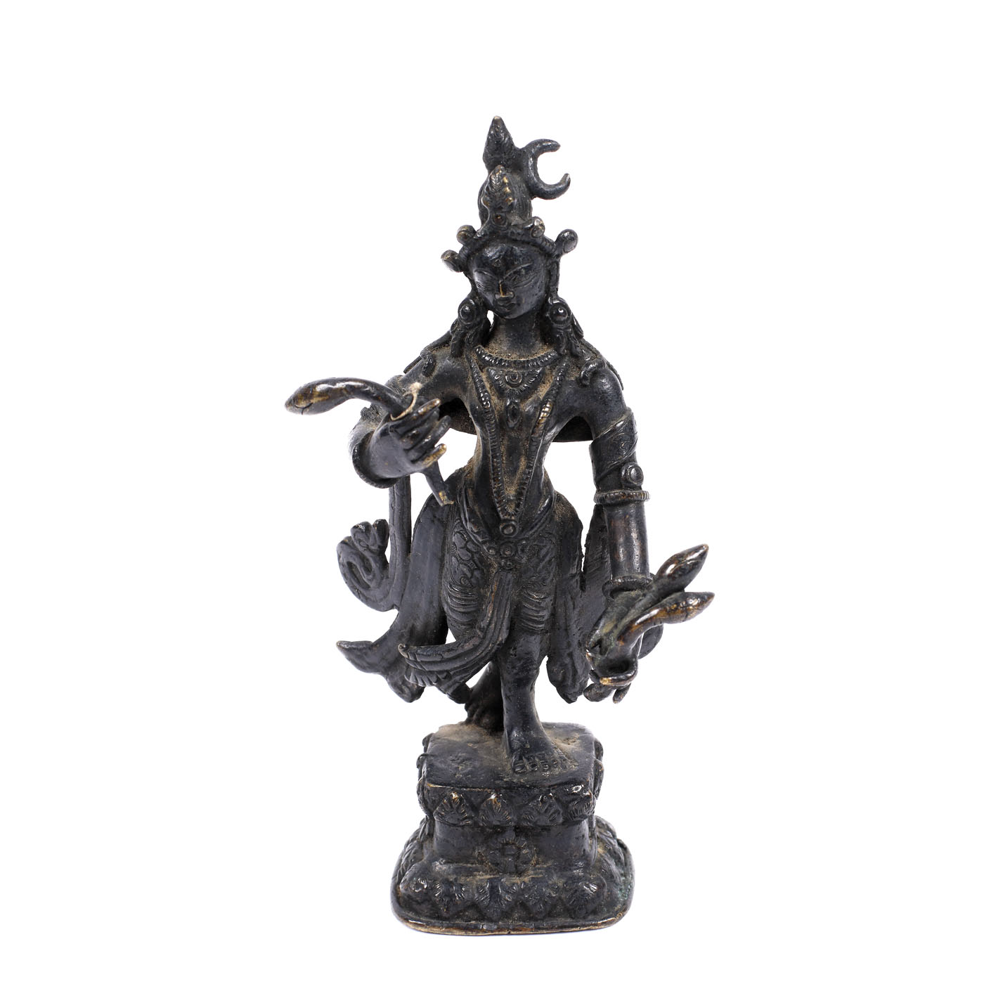 Bronze statuette illustrating Tara, goddess of compassion, probably India, the 17th-18th century