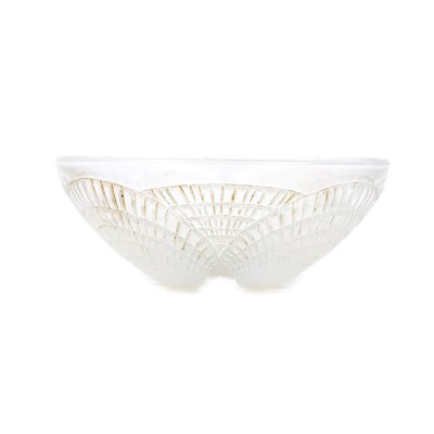 "Coquille" - bol René Lalique din stilcă opalină, model 3203, cca. 1924