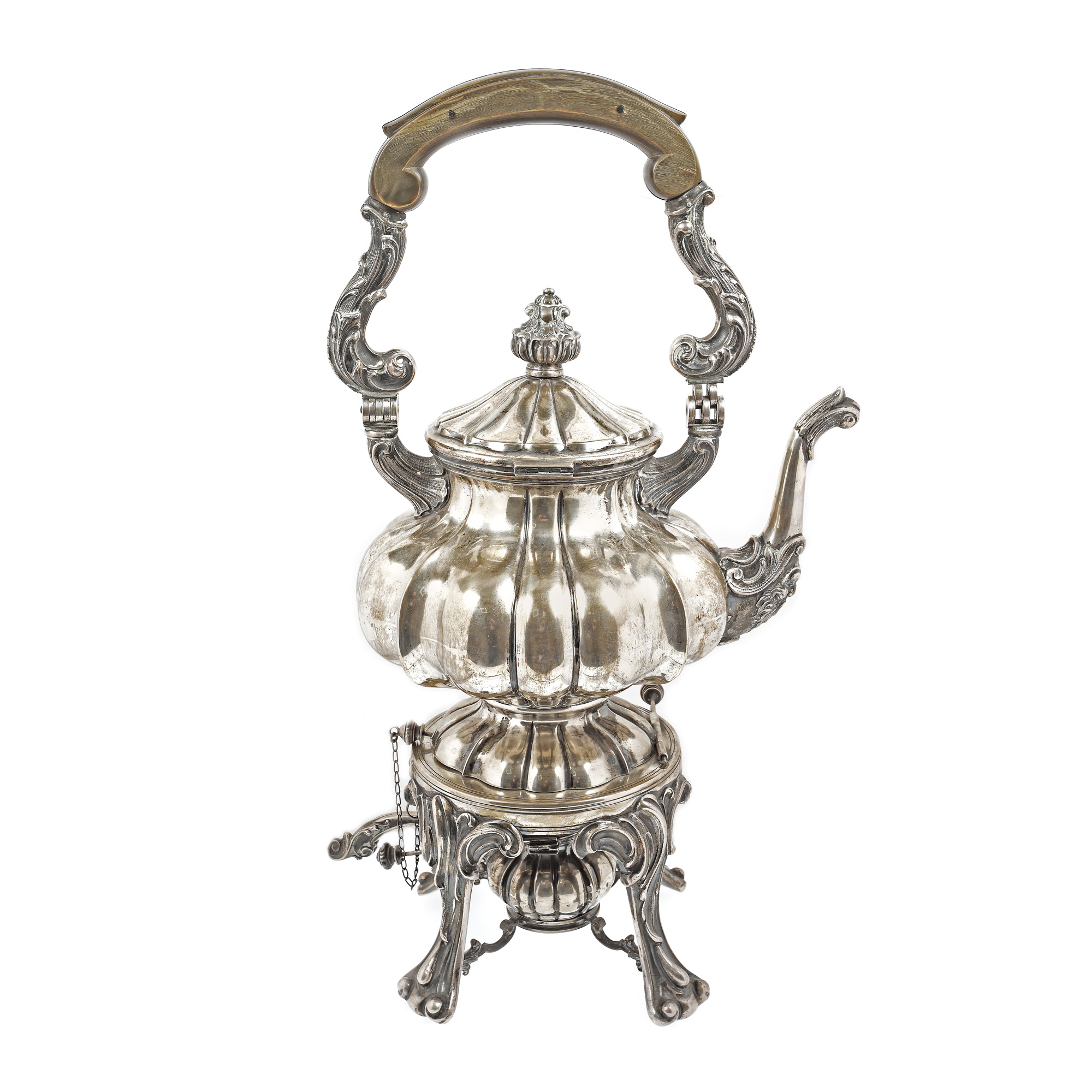Samovar din argint, atelier Ditta Fratelli di Leone, cca. 1940-1950