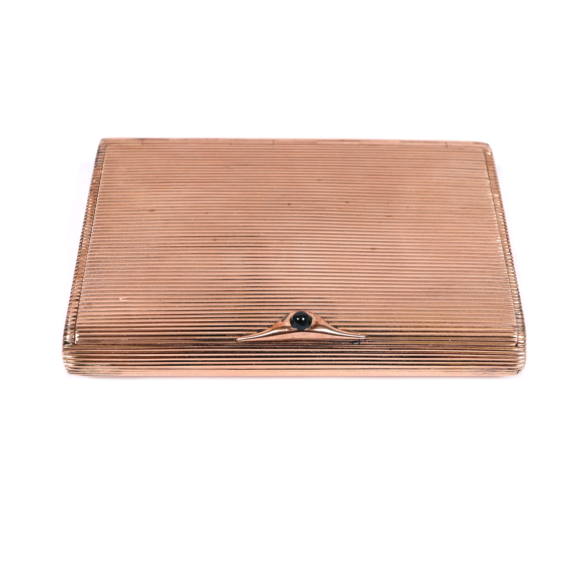 Gold Art Deco cigarette case, ca. 1908-1917