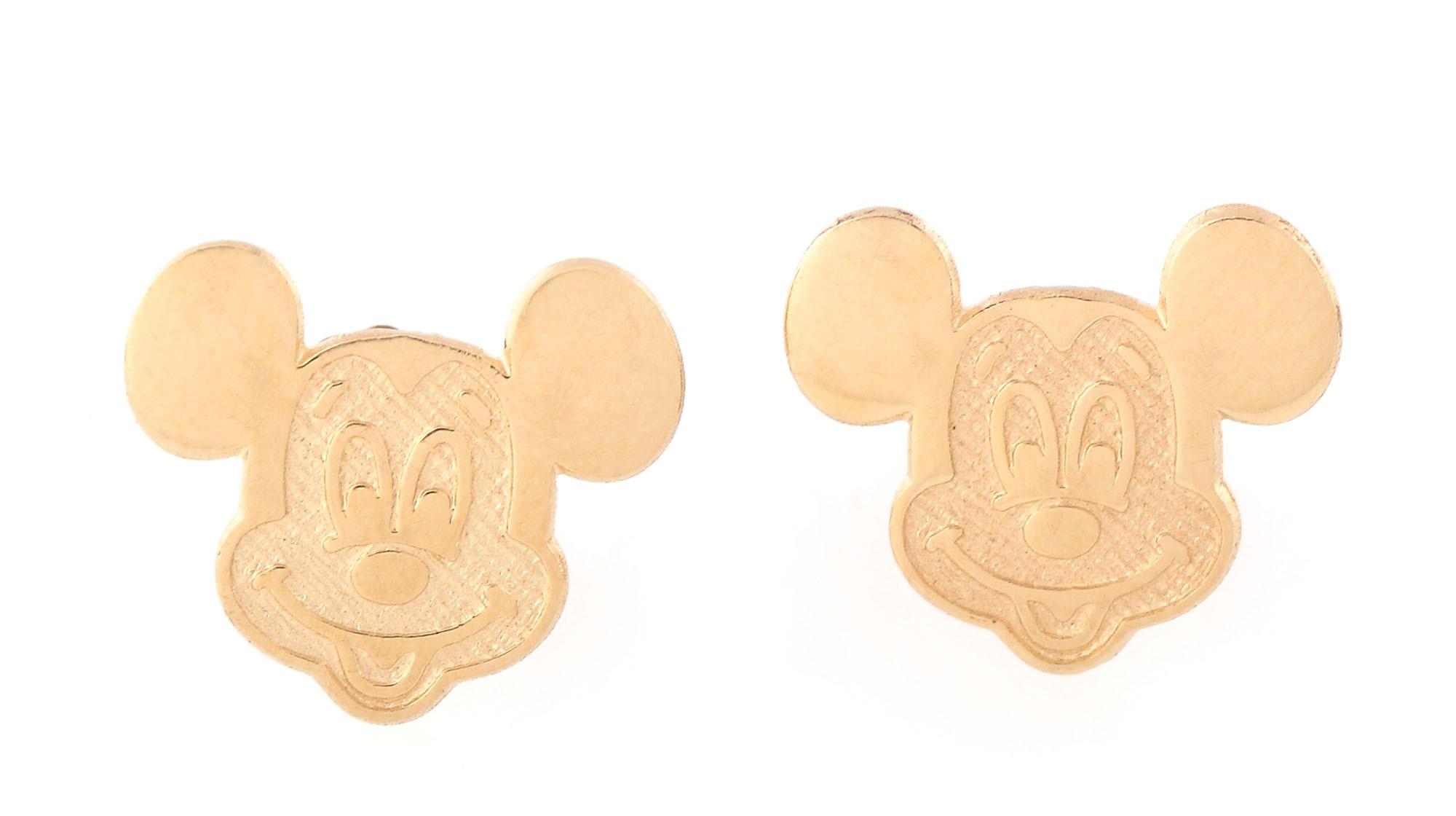 Simpatică pereche de cercei Disney, din aur