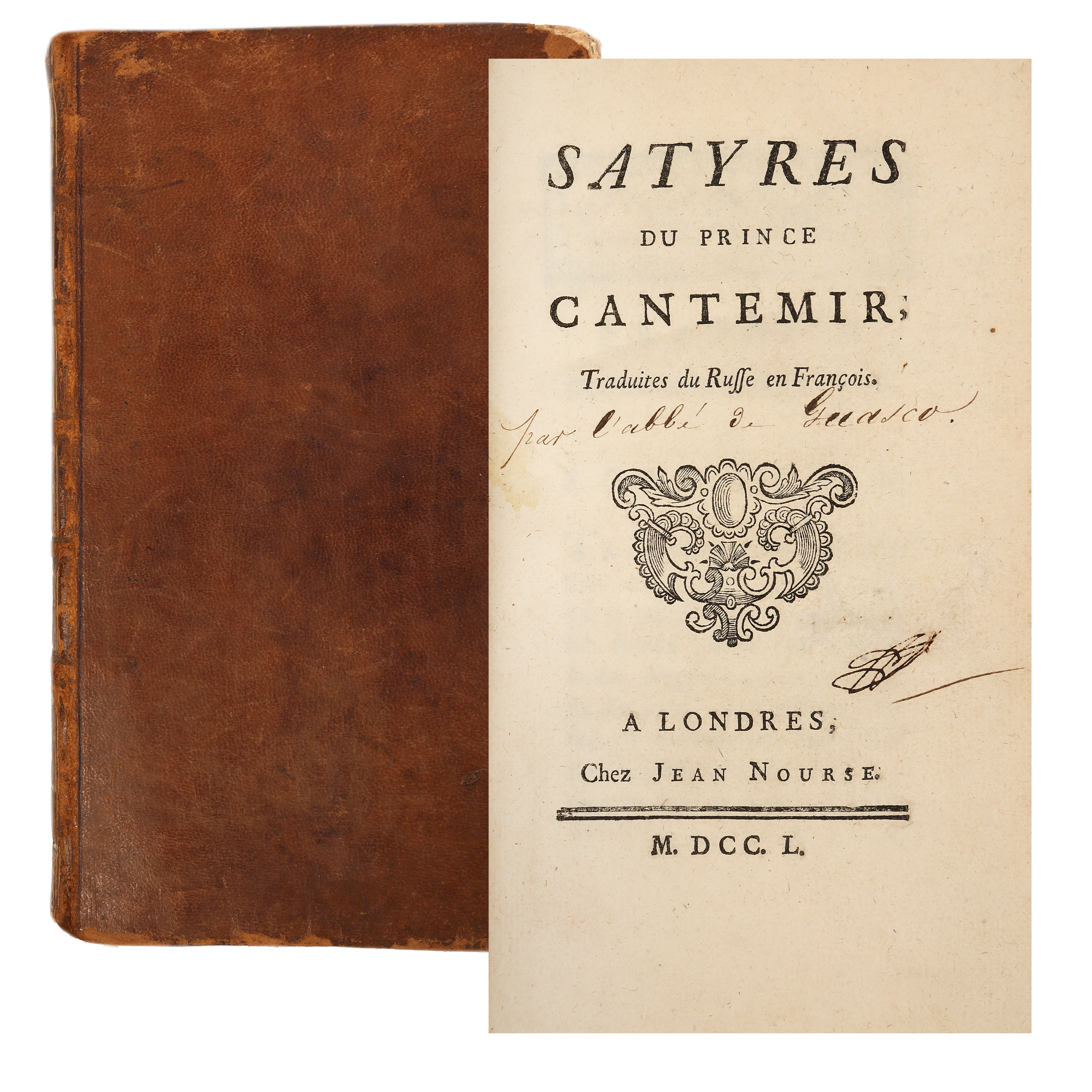 ”Satyres de Monsieur le Prince Cantemir”, de prințul Antioh Cantemir, franceză, Londra, 1750, piesă de colecție