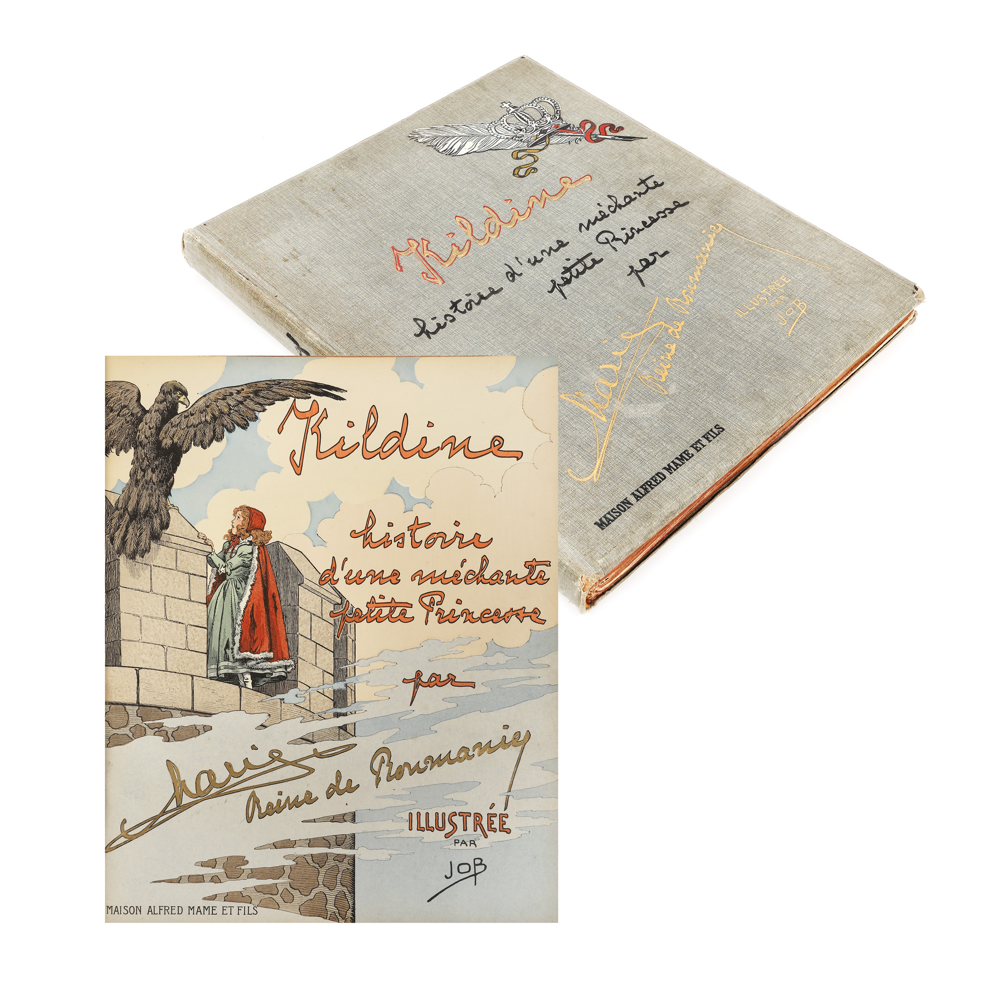 ”Kildine, povestea unei prințese năzdrăvane", de Regina Maria, franceză, ediție bibliofilă, 1921, ilustrată de Jacques Marie Gaston Onfroy de Bréville
