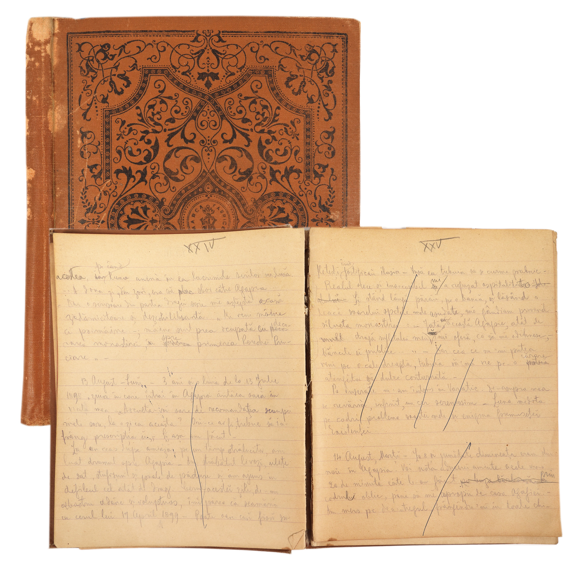 Jurnal ”Te-am gândit 5 ani și te-am scris în 5 zile”, de Gala Galaction, conținând poezii manuscrise și însemnări intime între anii 1899 și 1902, provine din colecția istorică Șerban Țuculescu-Maria Galaction