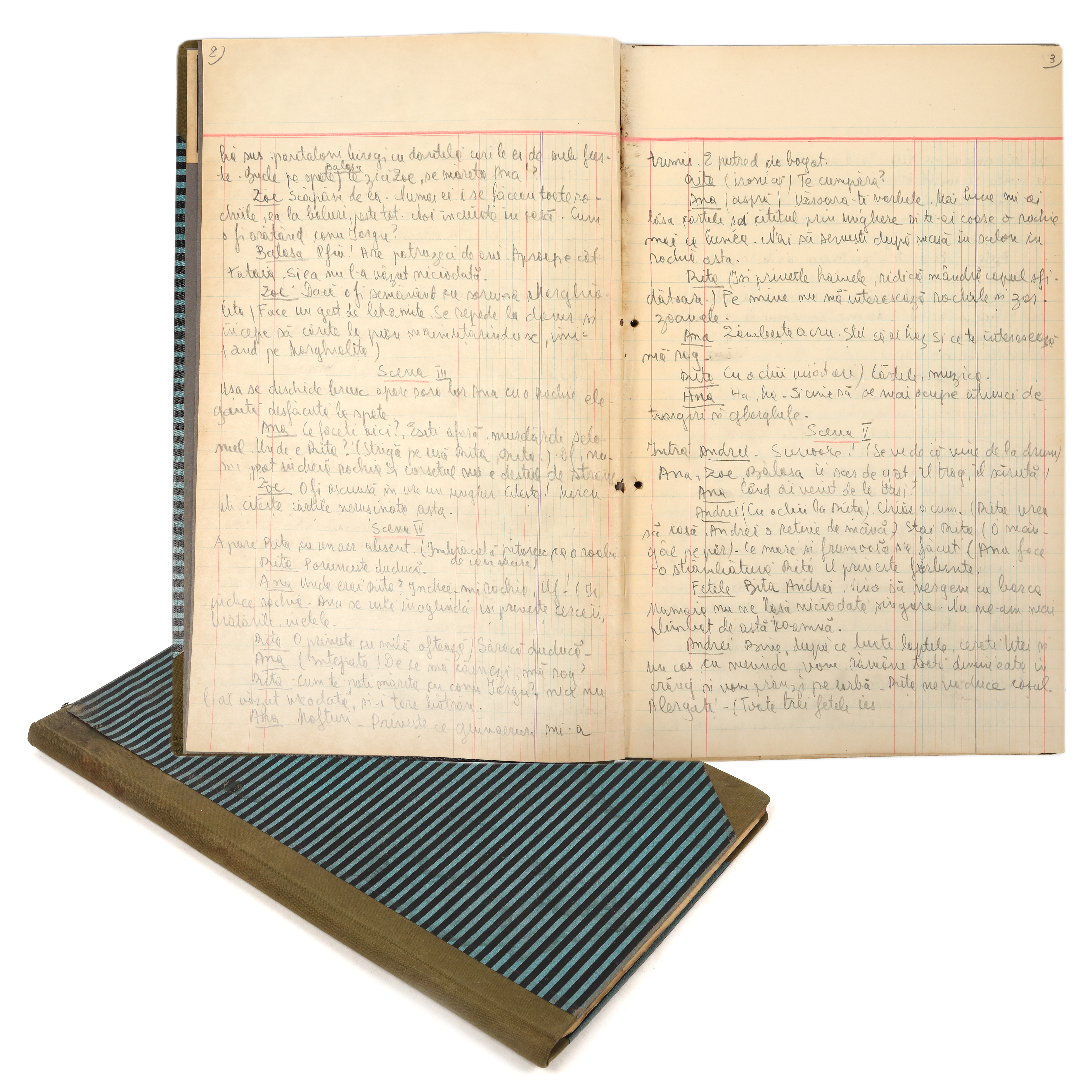 ”Rița Crăița”, de Gala Galaction, ediție princeps, București, 1942, însoțită de manuscrisul integral al operei și o dactilogramă cu instrucțiuni pentru regie (3 file), provine din colecția istorică Șerban Țuculescu-Maria Galaction