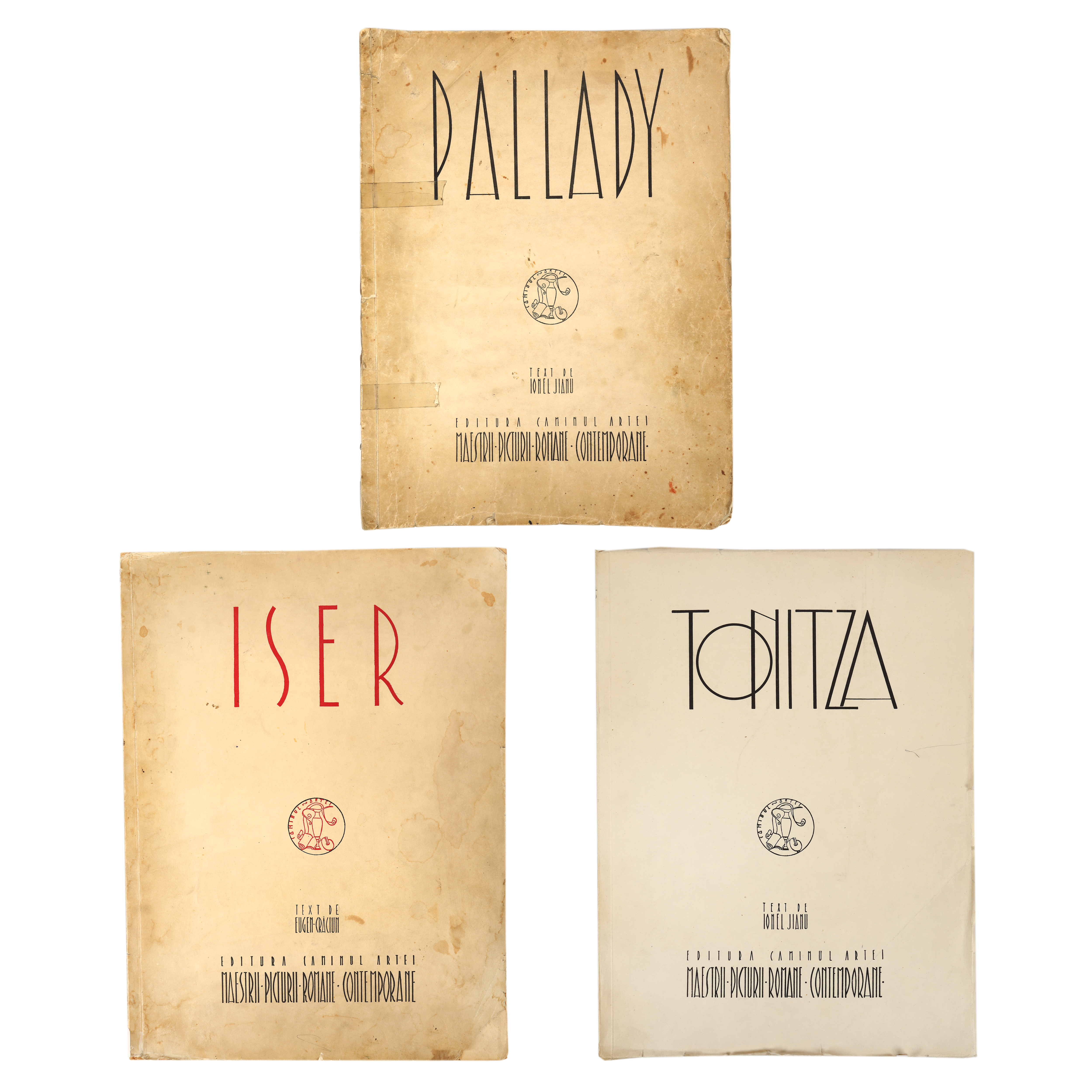  "Iser", "Pallady" and "Tonitza", albums curated by Ionel Jianu, Bucharest, 1944-1945, with cca. 50 illustrations each