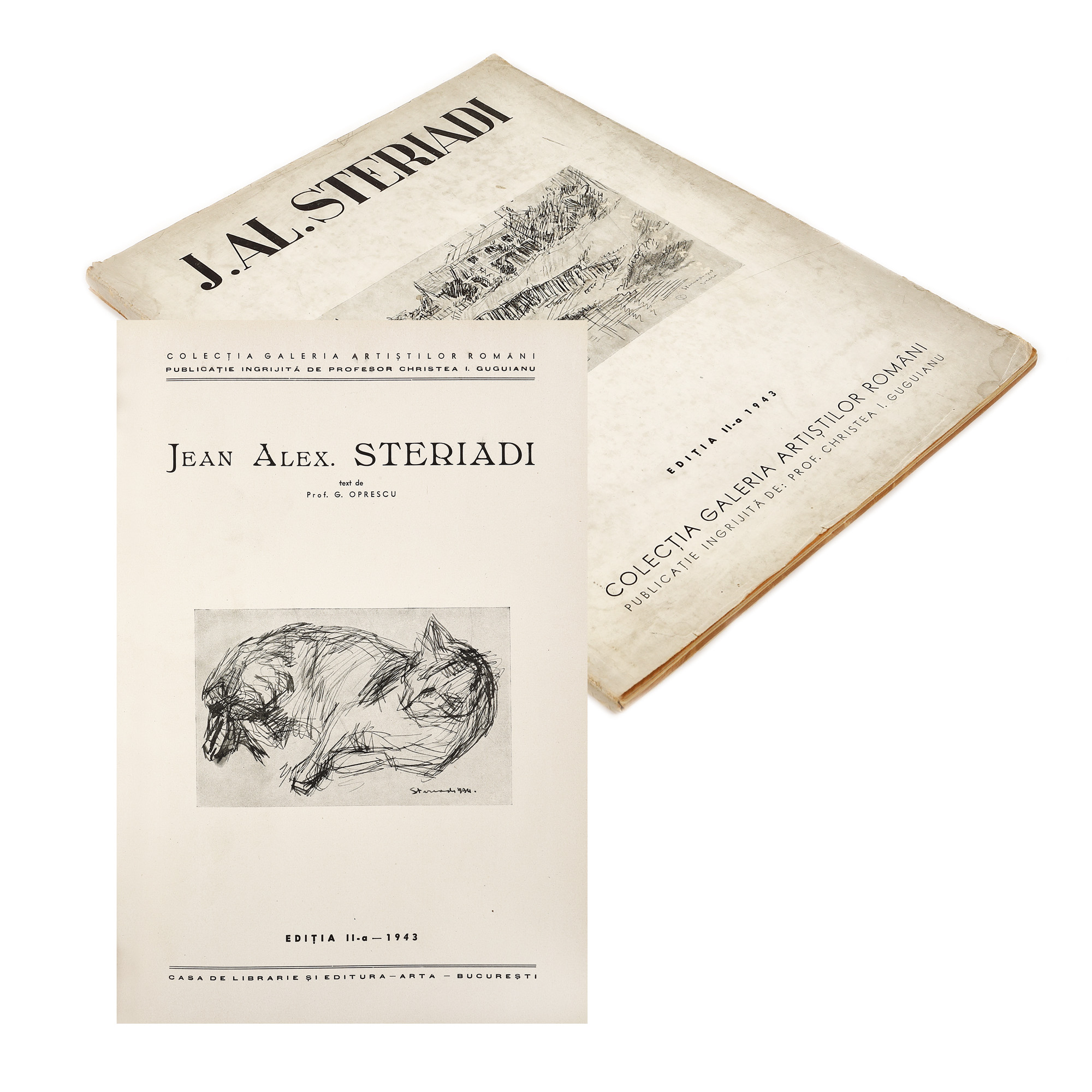 "Jean Alex. Steriadi", text by George Oprescu, Bucharest, 1943, with an original lithograph signed by the author