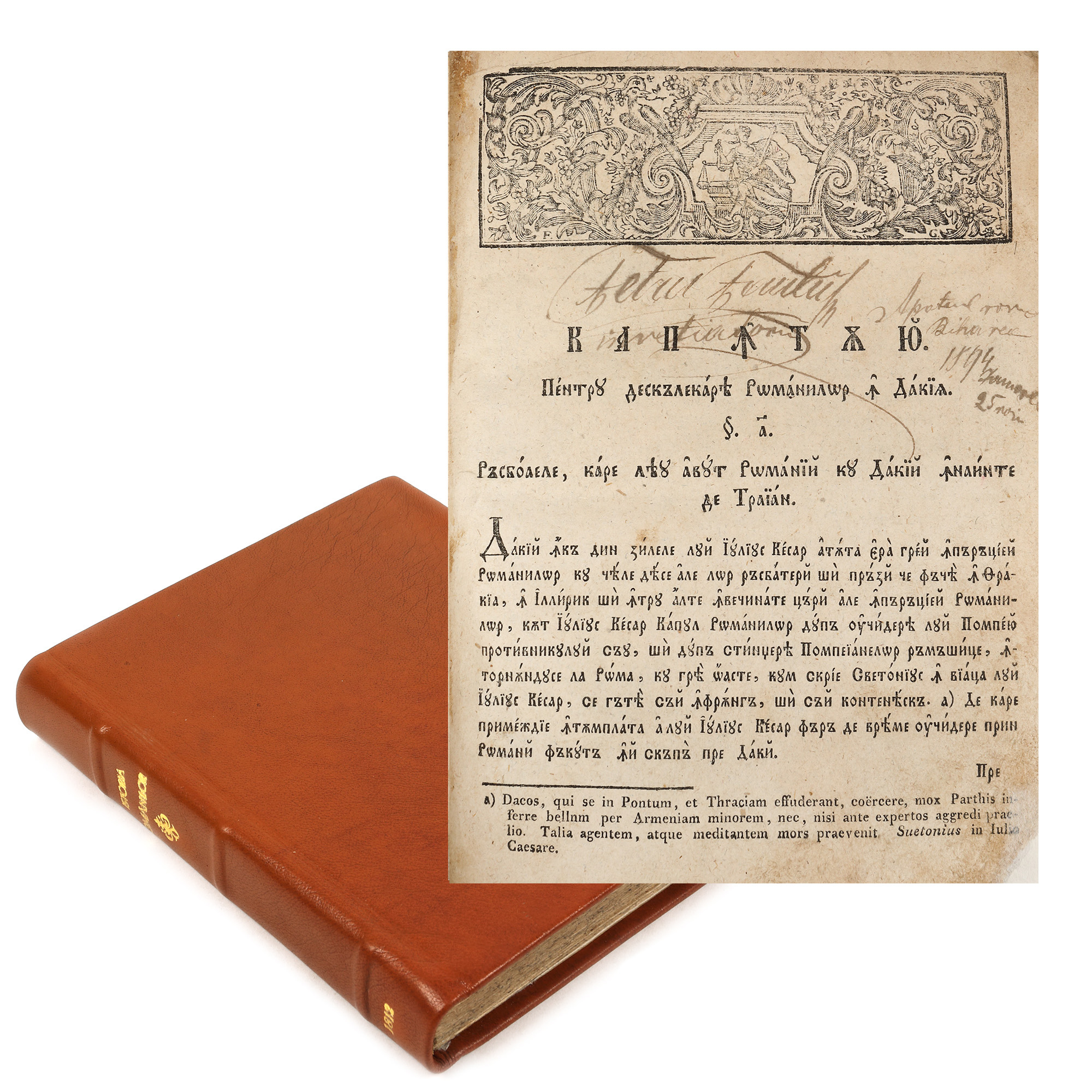 ”Istoria pentru începutul Românilor în Dacia”, de Petru Maior, ediție princeps, Buda, 1812