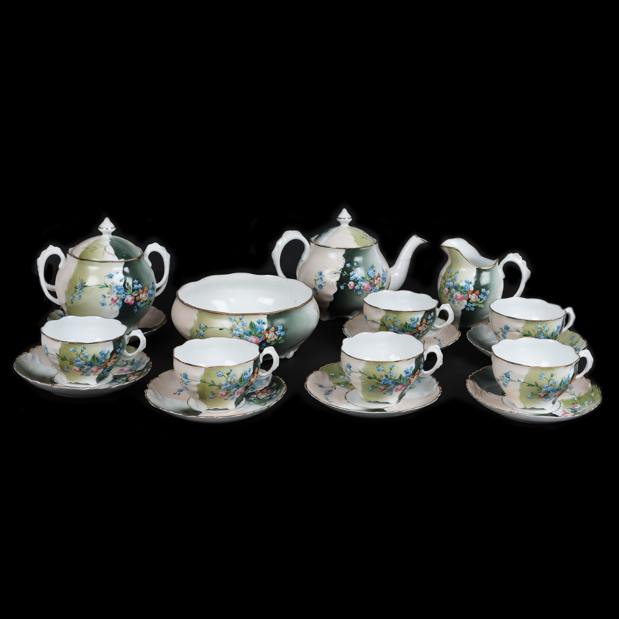 Francis Gardner porcelain tea set, second half of the 19th century