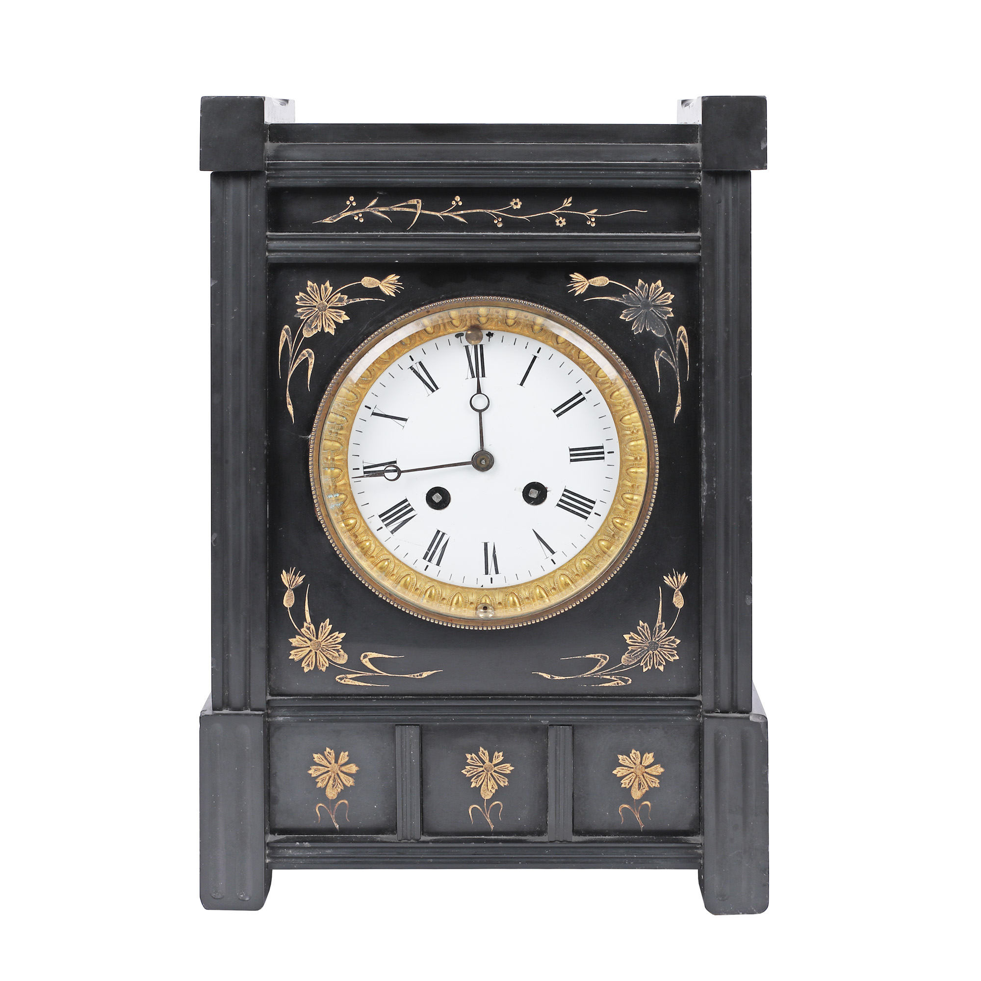 Japy Frères et Cie black marble clock, second half of the 19th century