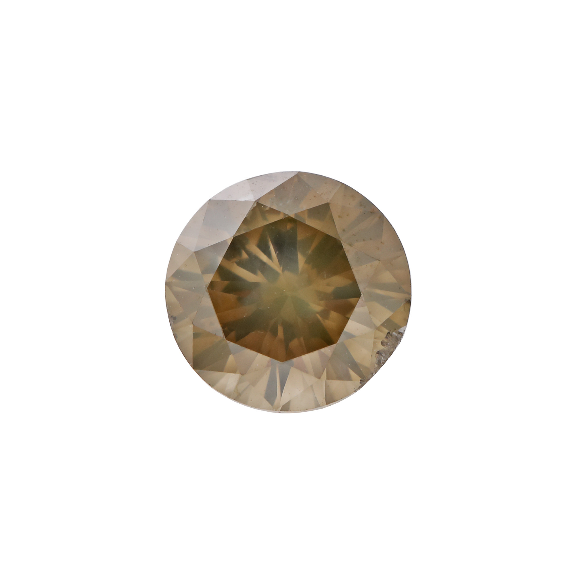 Diamant rotund briliant yellow-brown, însoțit de certificat gemologic ALGT