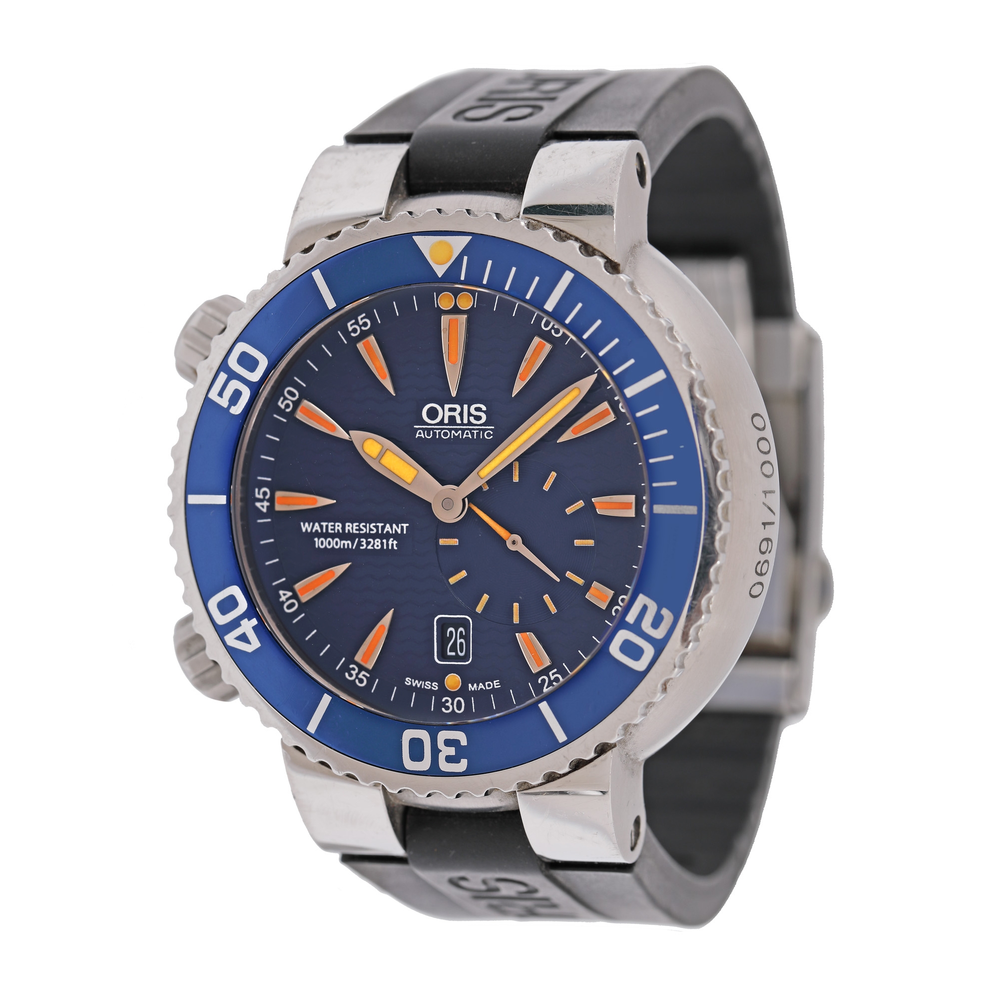 Oris Great Barrier Reef wristwatch, limited edition no. 691/1000, men's