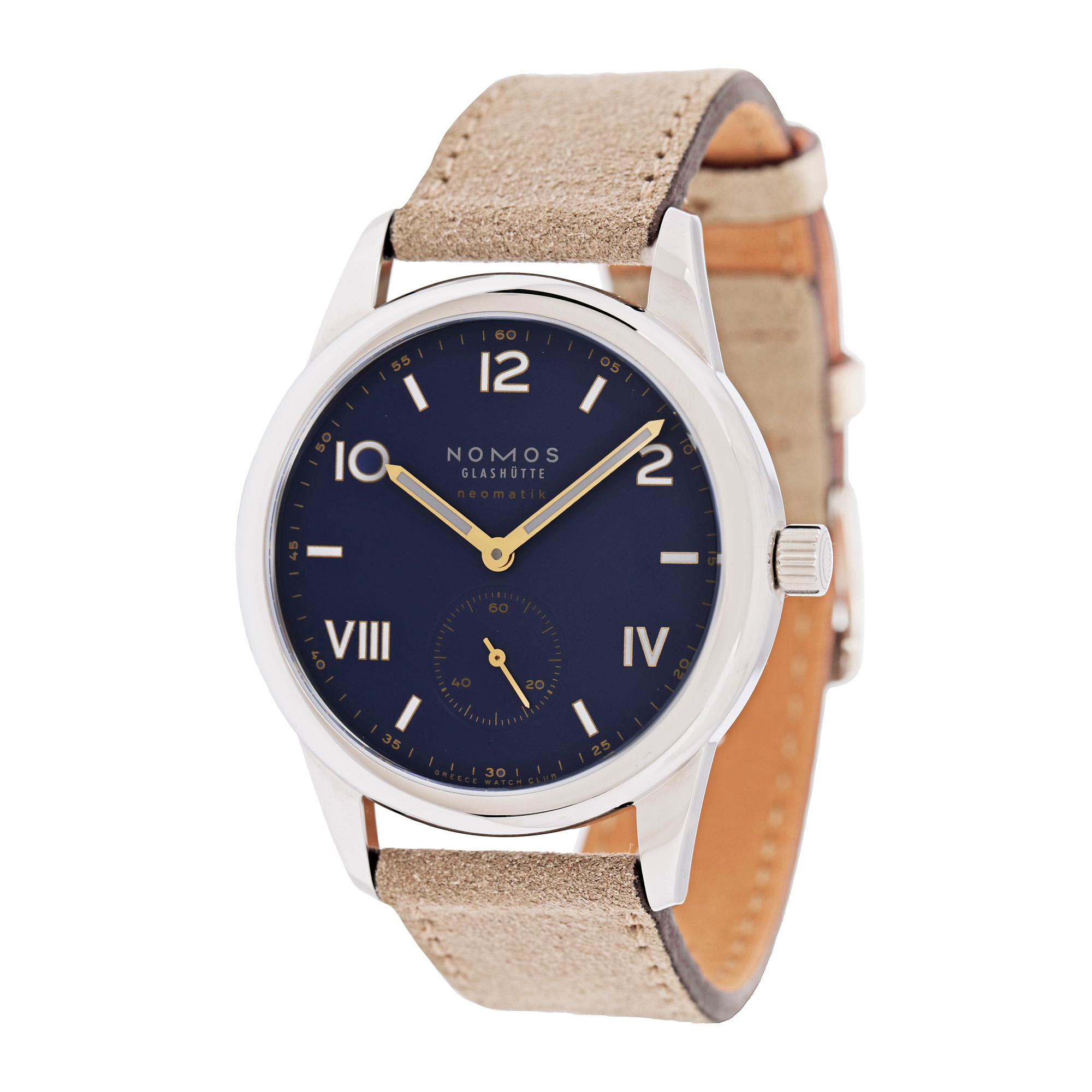 Ceas Nomos Glashutte Club, de mână, bărbătesc, nou, în cutia originală, cu card de garanție