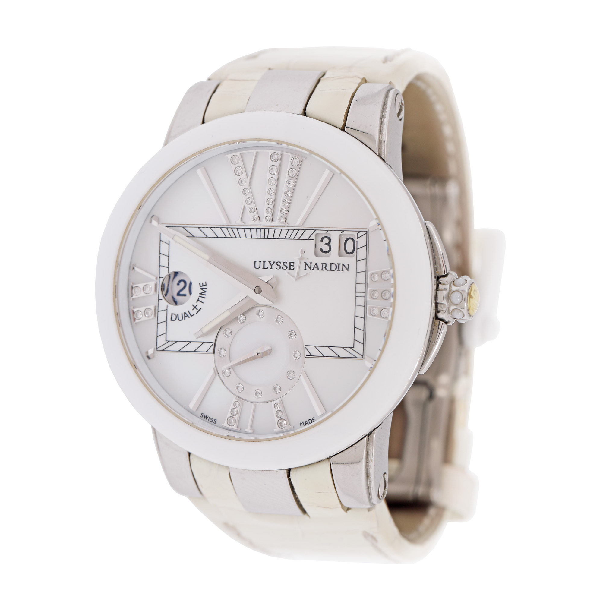 Ulysse Nardin Executive Dual Time Lady wristwatch, women's