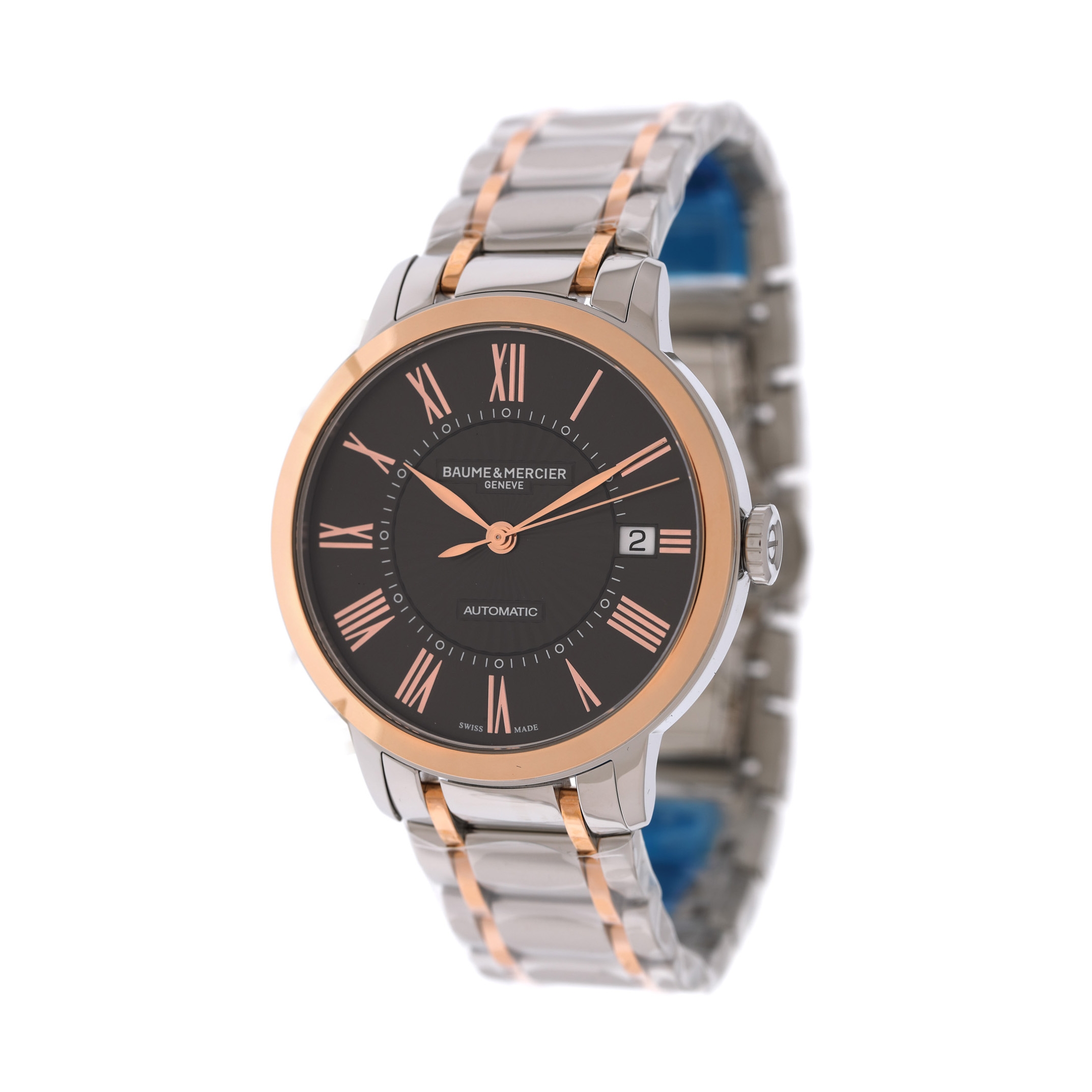 Ceas Baume & Mercier Classima, din oțel placat cu aur, de mână, de damă, nou, în cutia originală, cu card de garanție