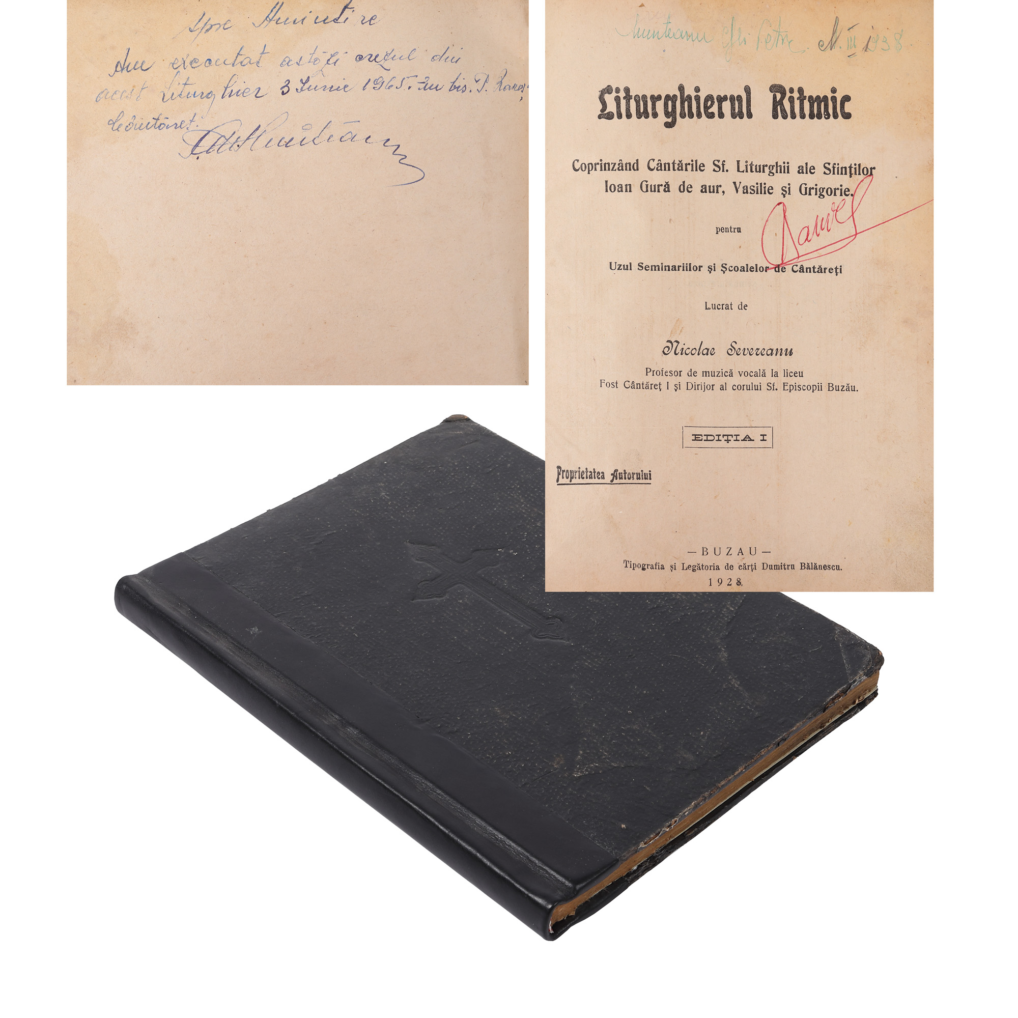 "Liturghierul Ritmic", de Nicolae Severeanu, tipărit la Buzău, 1928, provine din colecția Corneliu Vadim Tudor