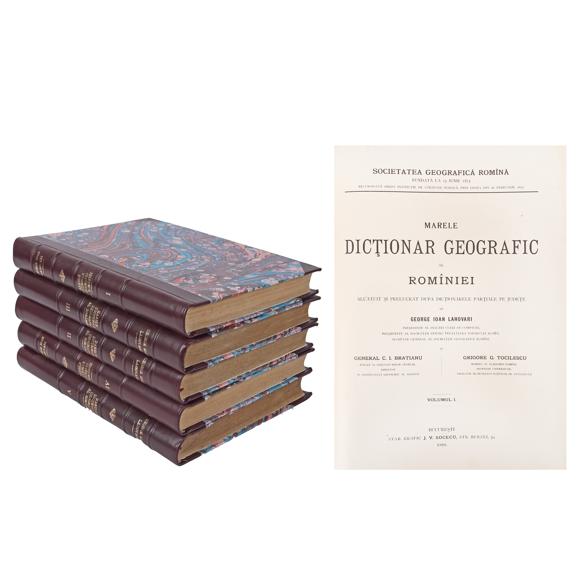 ”Marele dicționar geografic al României”, de George Ioan Lahovari, Constantin I. Brătianu, Grigore Tocilescu, cinci volume, București, 1898-1902