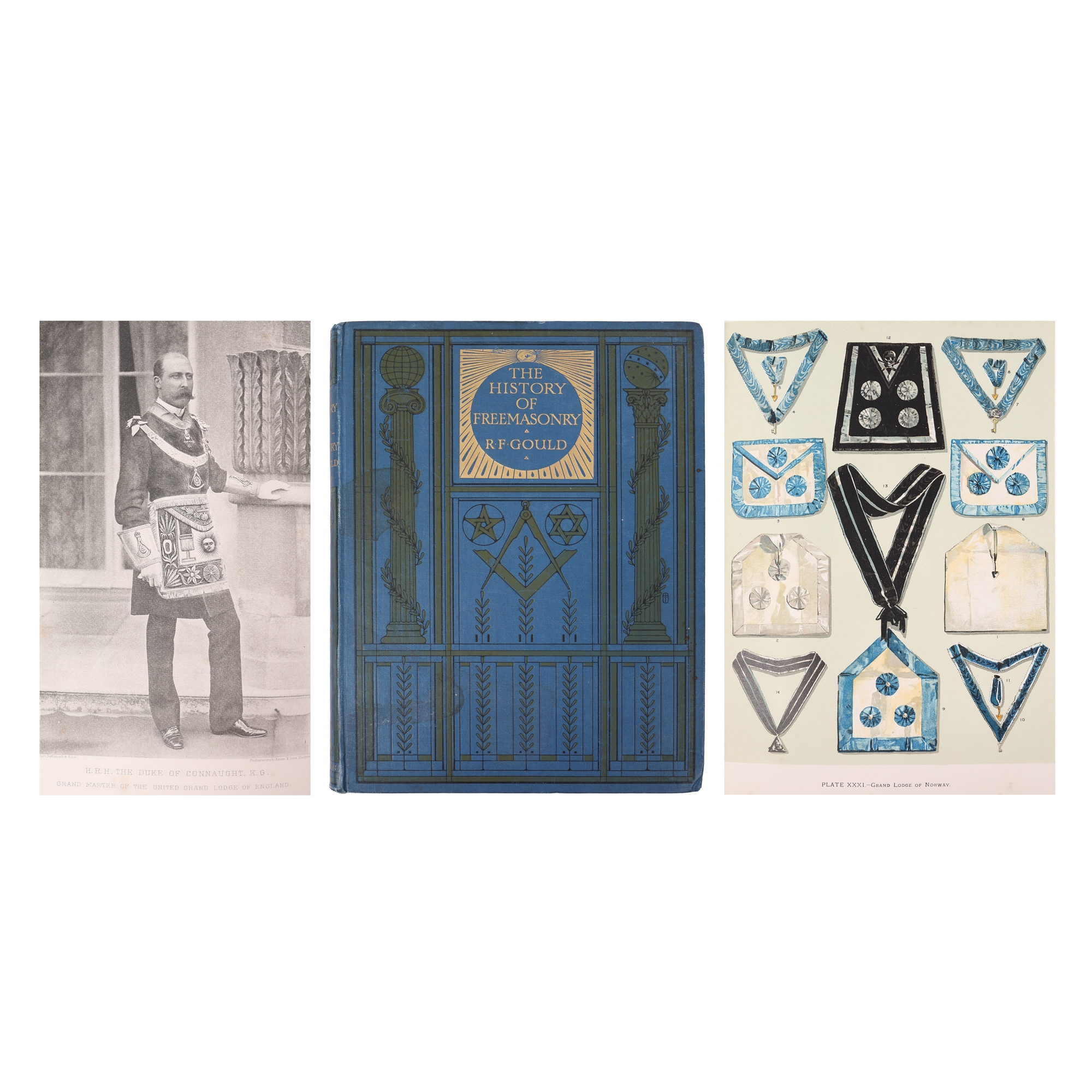 "Istoria francmasoneriei" ("The History of Freemasonry"), by Robert Freke Gould, six volumes, English language, London, ca. 1890, collection item