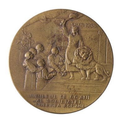 The commemorative medal "The 60th anniversary of the Romanian Youth Society", 1878-1938