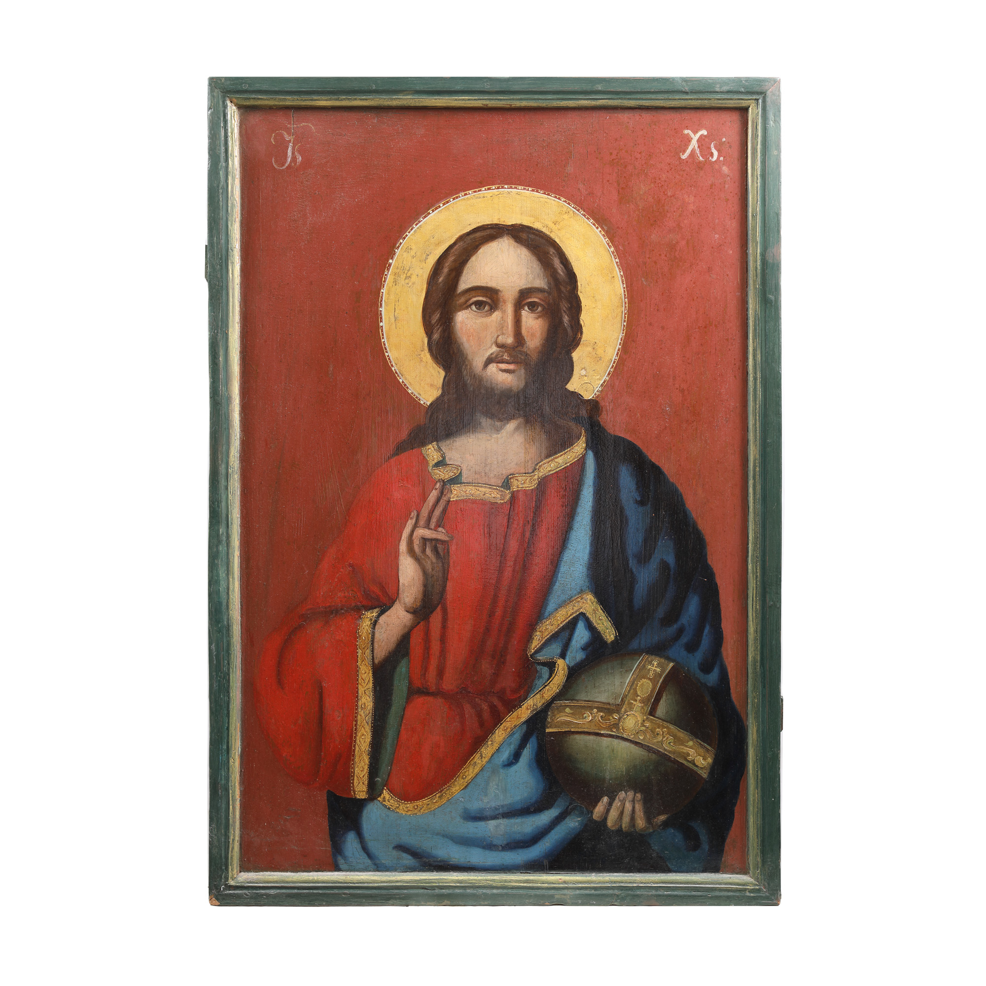 Imperial icon on wood, "Jesus Christ", Romanian school, middle of the 19th century