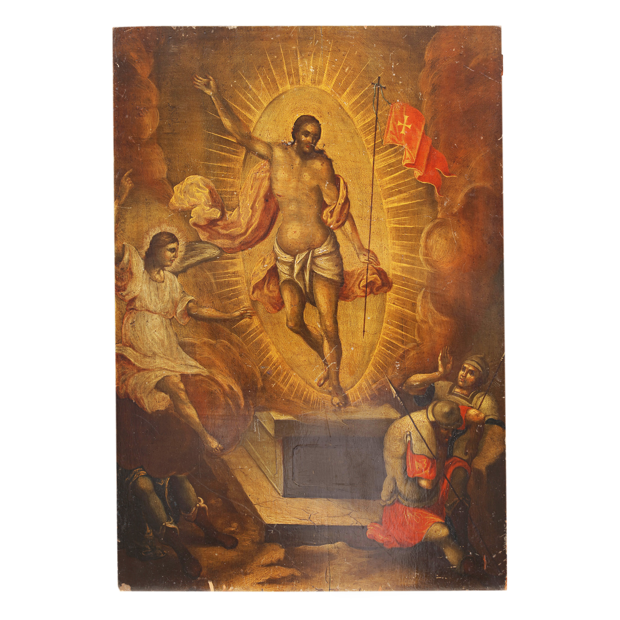 Religious icon on wood, "The Resurrection of the Lord", Romanian school, the first half of the 19th century