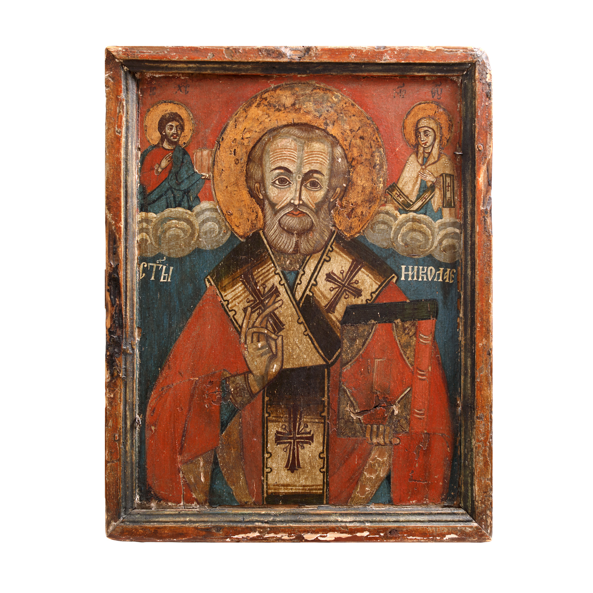 Religious icon on wood, "Saint Nicholas", Transylvanian school (possibly painter Stan from Rășinari), the second half of the 18th century, collector’s item