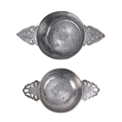 Set din cositor, format din două boluri Écuelle