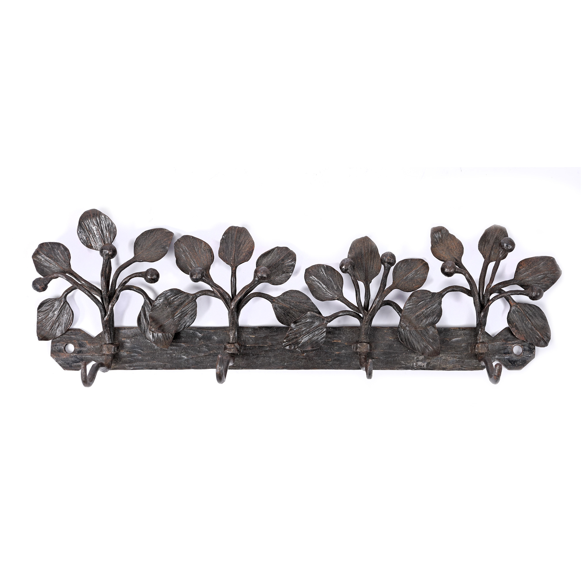 Cuier din fier forjat, realizat în stil Art Nouveau cu model de aronia, autor Henri Fournet, cca. 1920