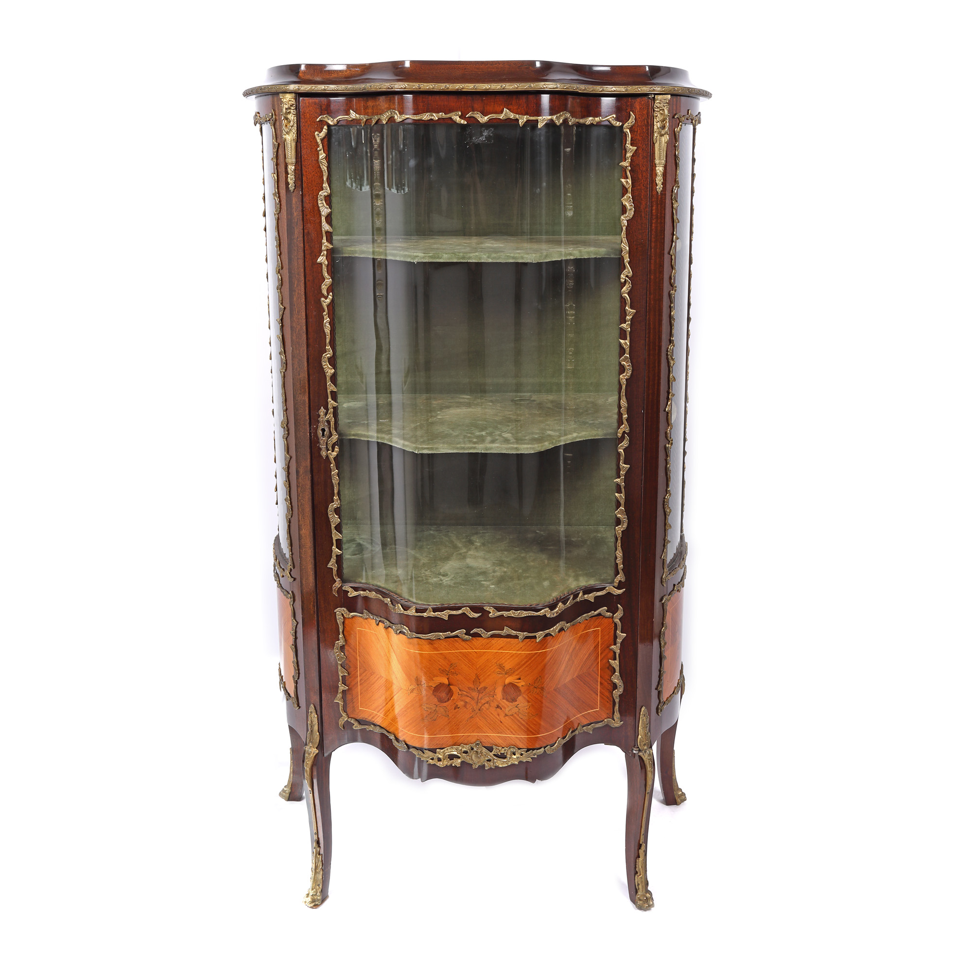 Louis XV showcase, with bronze decorations, early 20th century