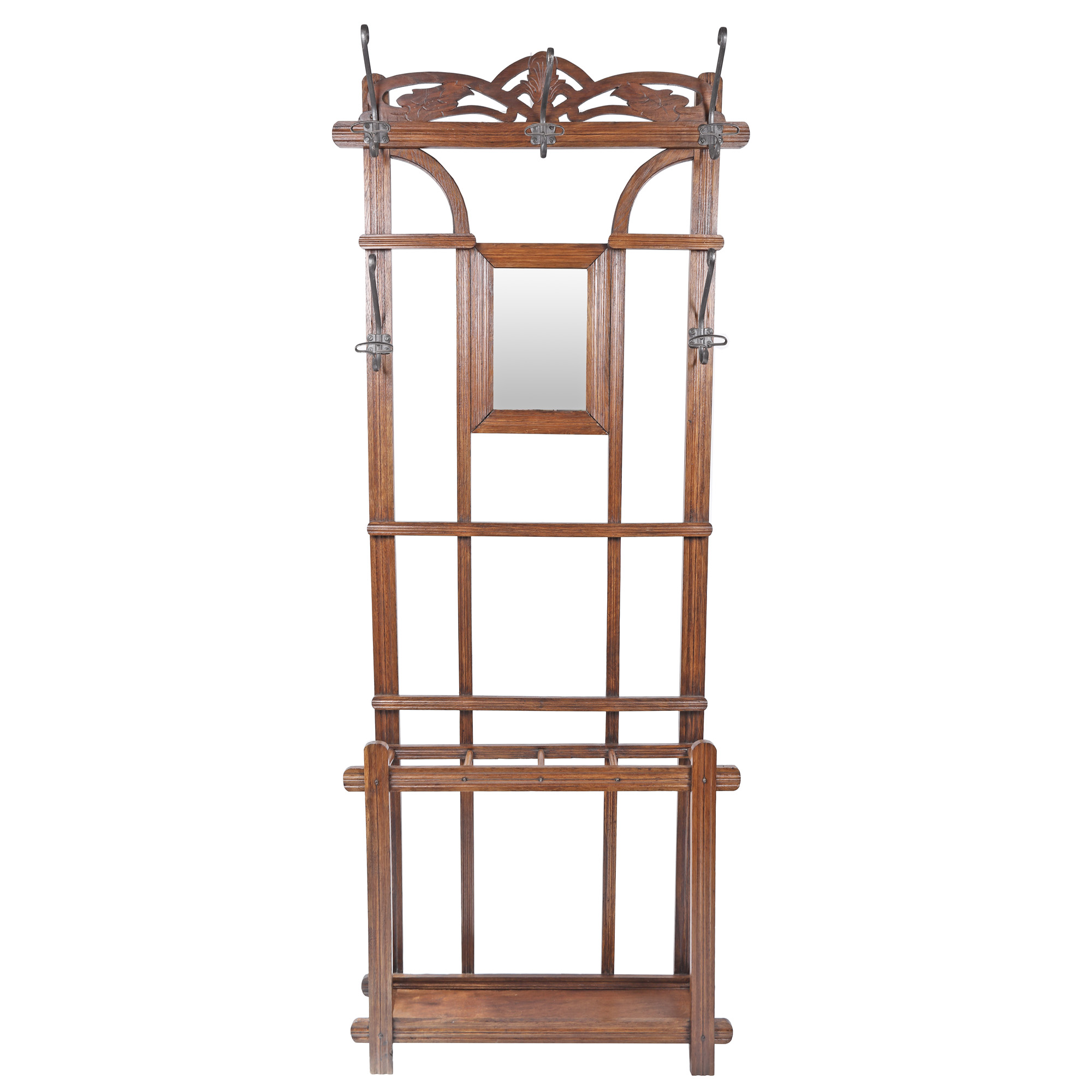 Art Nouveau wall cupboard, oak, first half of the 20th century