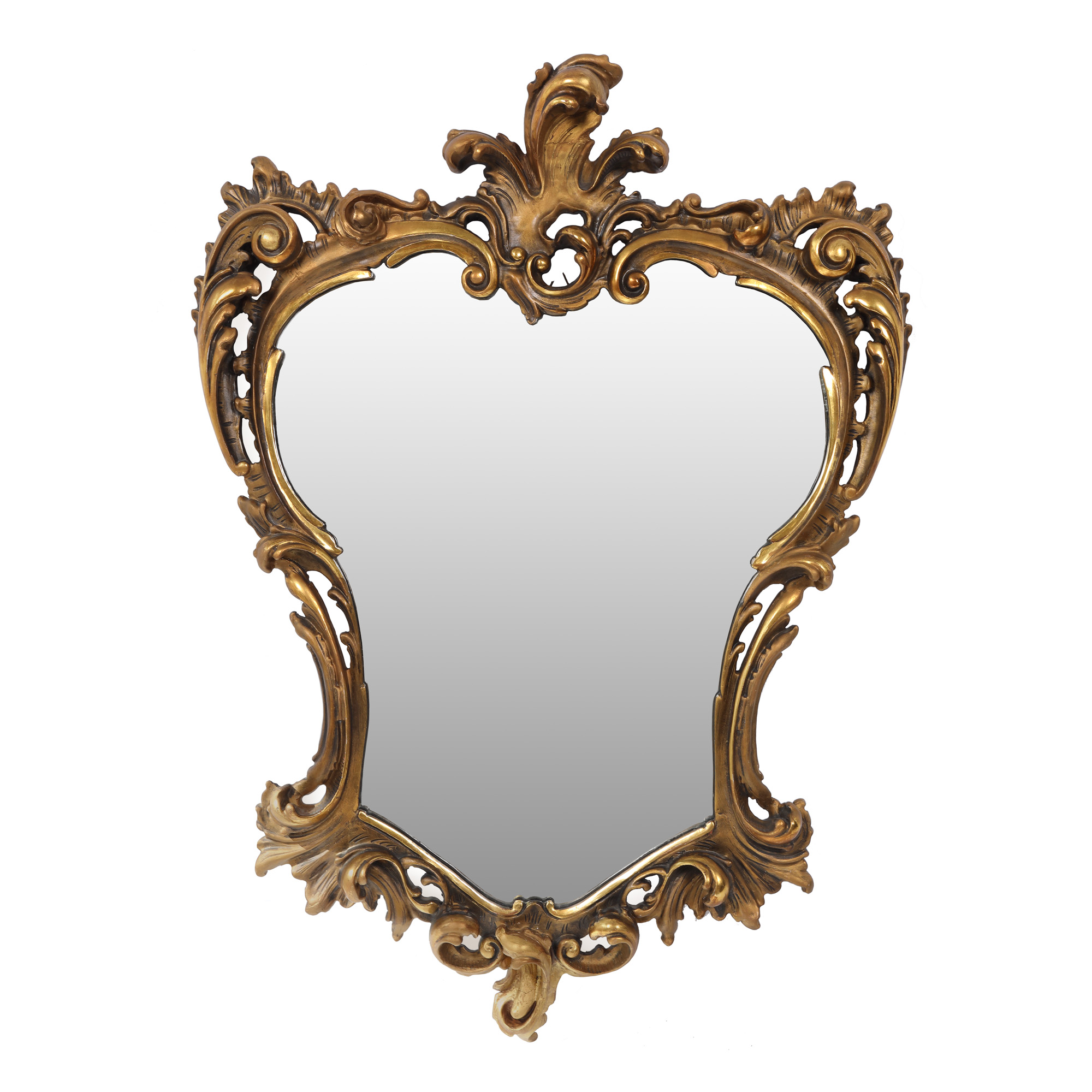 Neo-Rococo mirror, wall-mounted, decorated with vegetal vines, first half of the 20th century