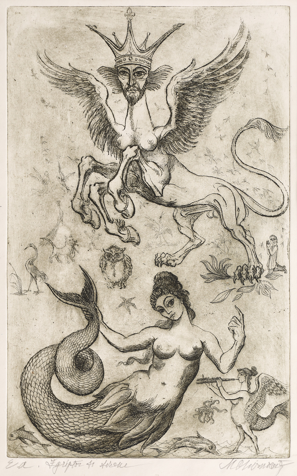 Fire Eagle and Mermaid