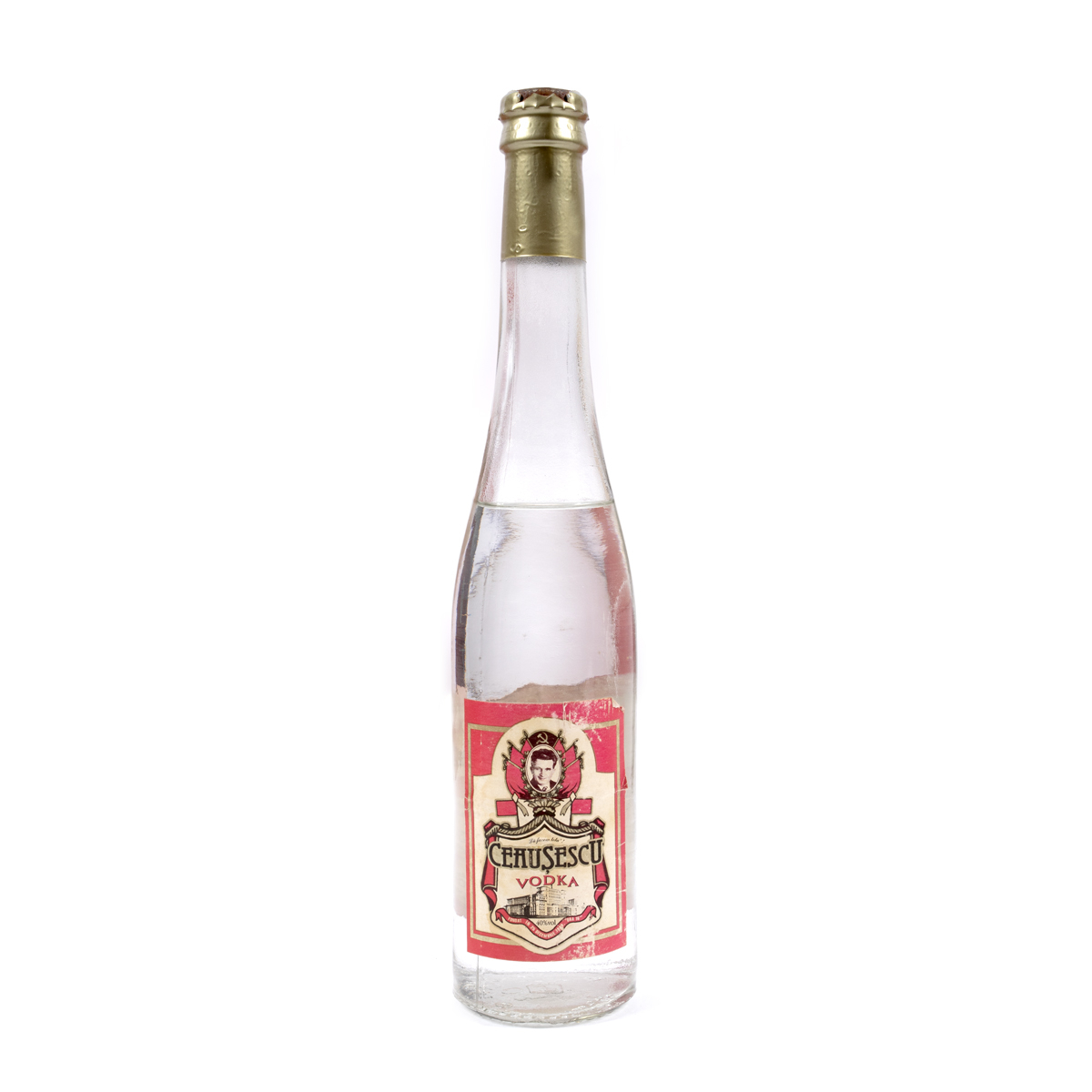 Ceaușescu Vodka, manufactured by Amado, Romania, circa 1994