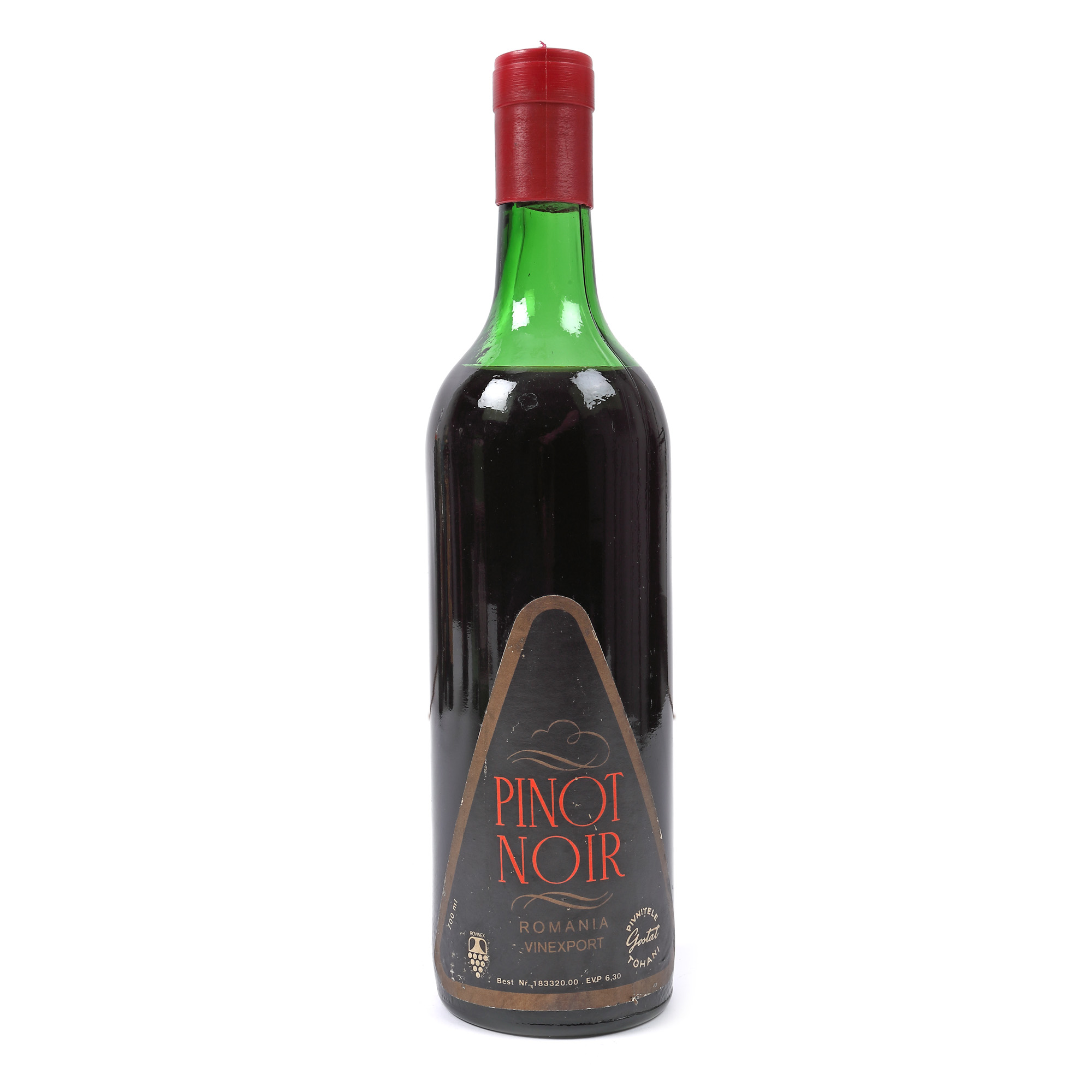 A bottle of "Pivnițele Gostat Tohani", Pinot Noir, the 1960s