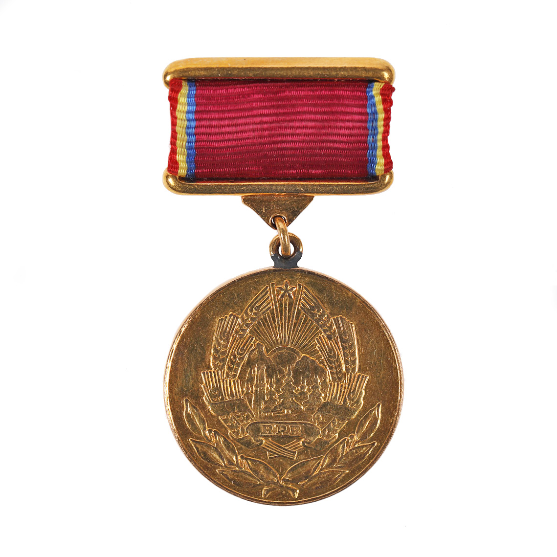 The state prize of the People's Republic of Romania, 1st class, circa 1955, in the original box, rare piece