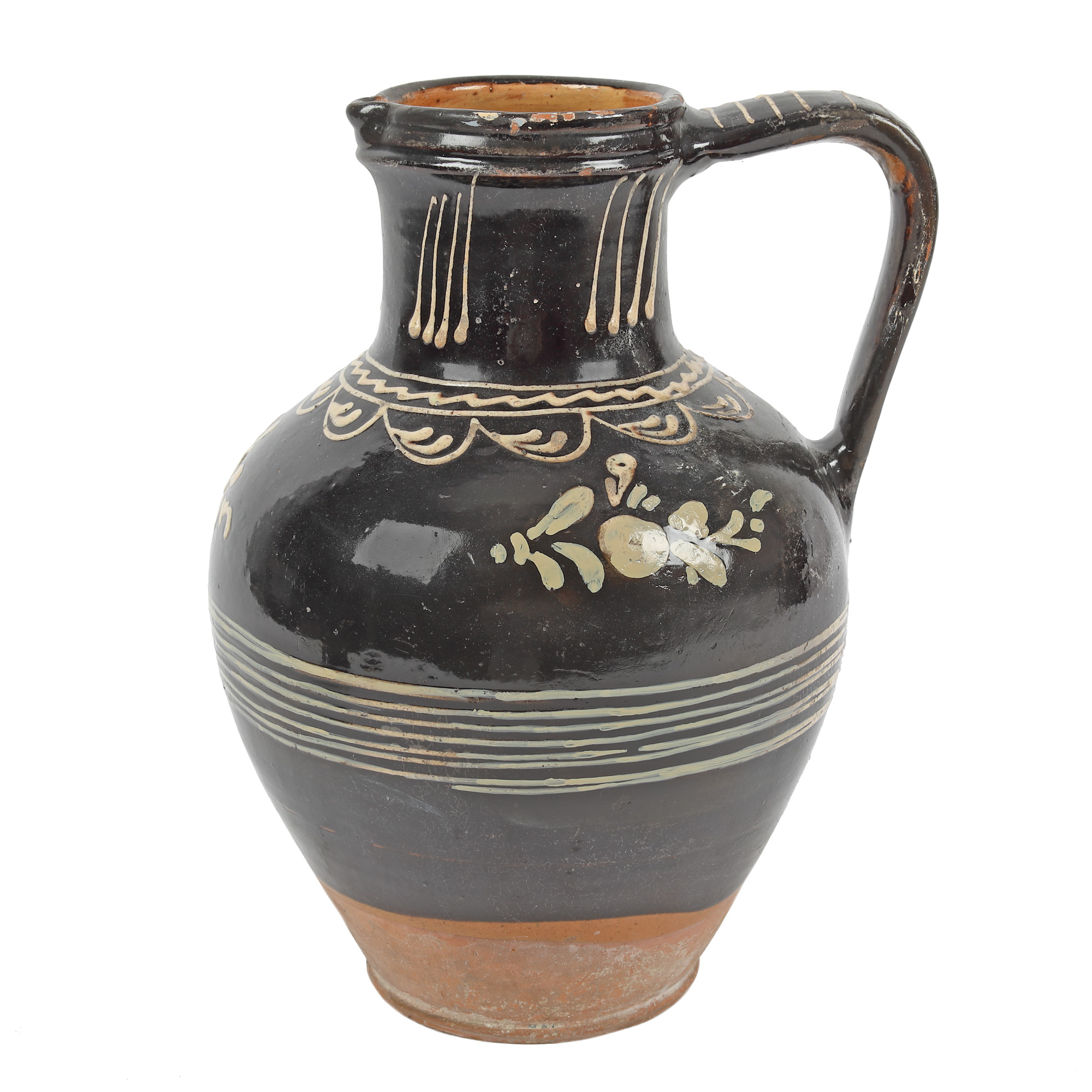 Wine jug, decorated with floral motifs, Baia Mare area, 19th century