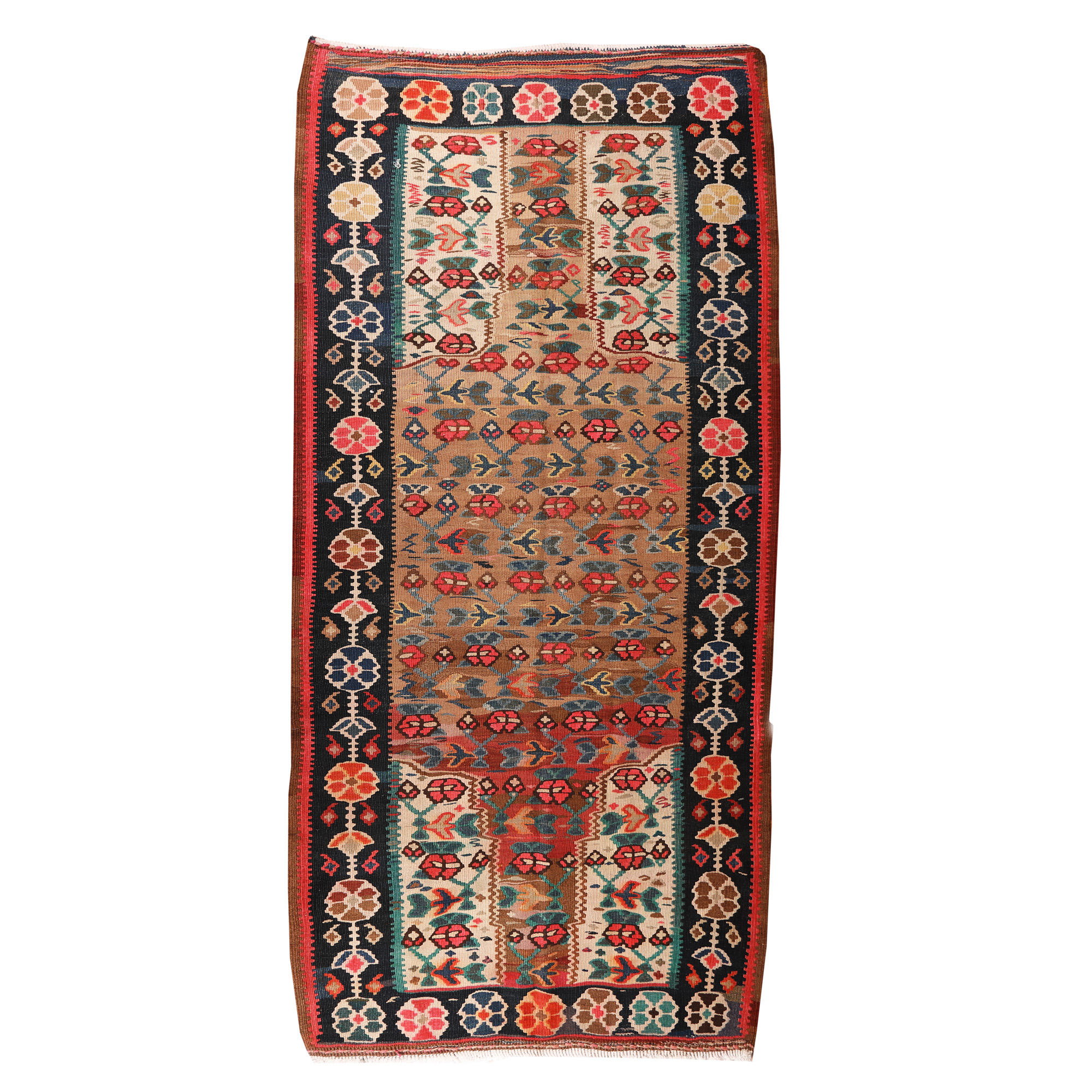 Bucovina carpet decorated with crocus flowers, first half of the 20th century