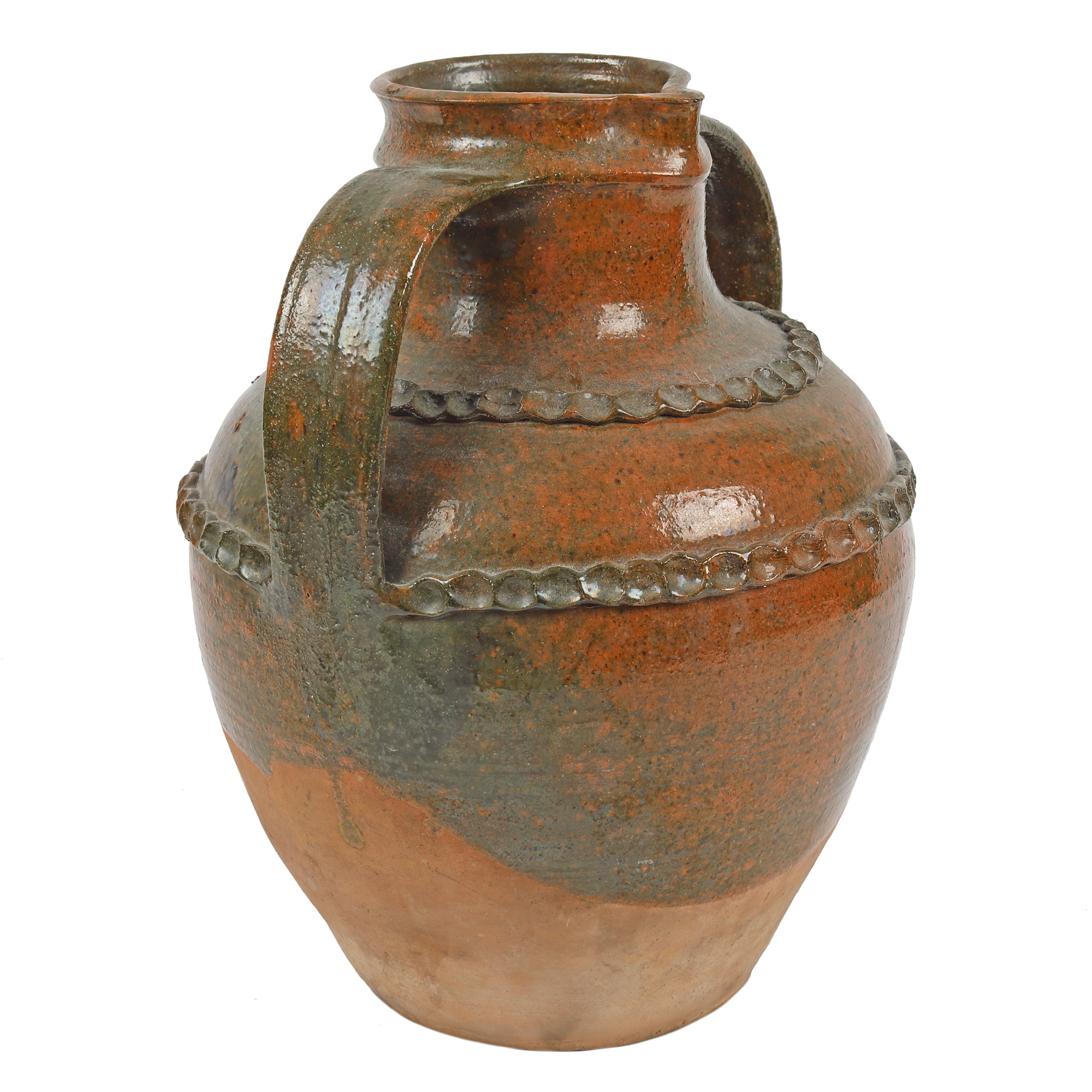 Large, glazed clay pot (Romanian: chiup), Țara Lăpușului, Maramureș, ca. 1890-1900