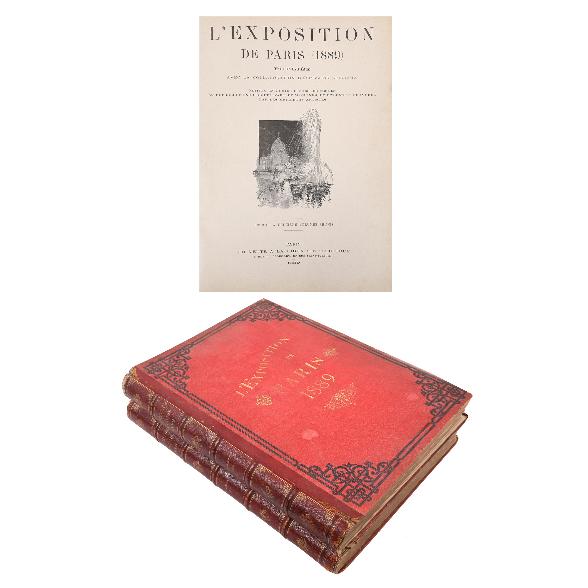 Colegat ”L'exposition de Paris”, anul 1889, patru volume, Paris, 1889