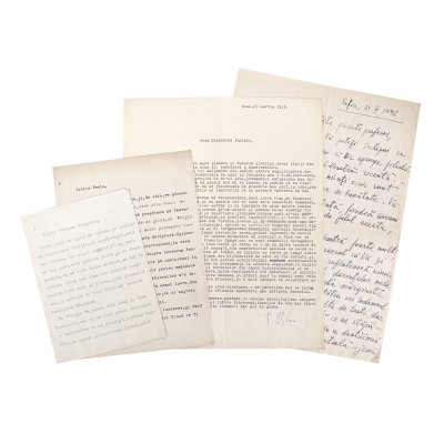 Set consisting of four letters, two of which written by the Metropolitan of Transylvania Nicolae Bălan, 1932-1942, from the historical collection Șerban Țuculescu-Maria Galaction